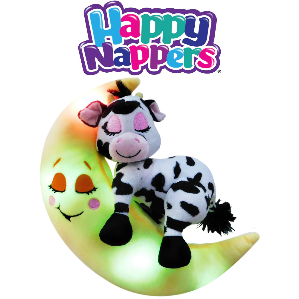 Happy Nappers Lullabrites 10 inch Interactive Moon Pet Cow - Lights & Sounds - Image 5