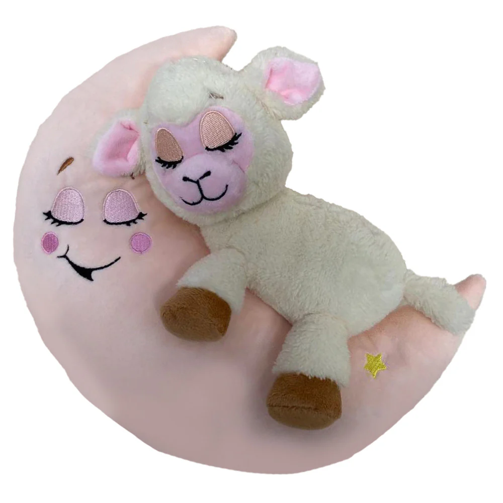 Happy Nappers Lullabrites Light & Sound Plush Lamb - Cream & Pink