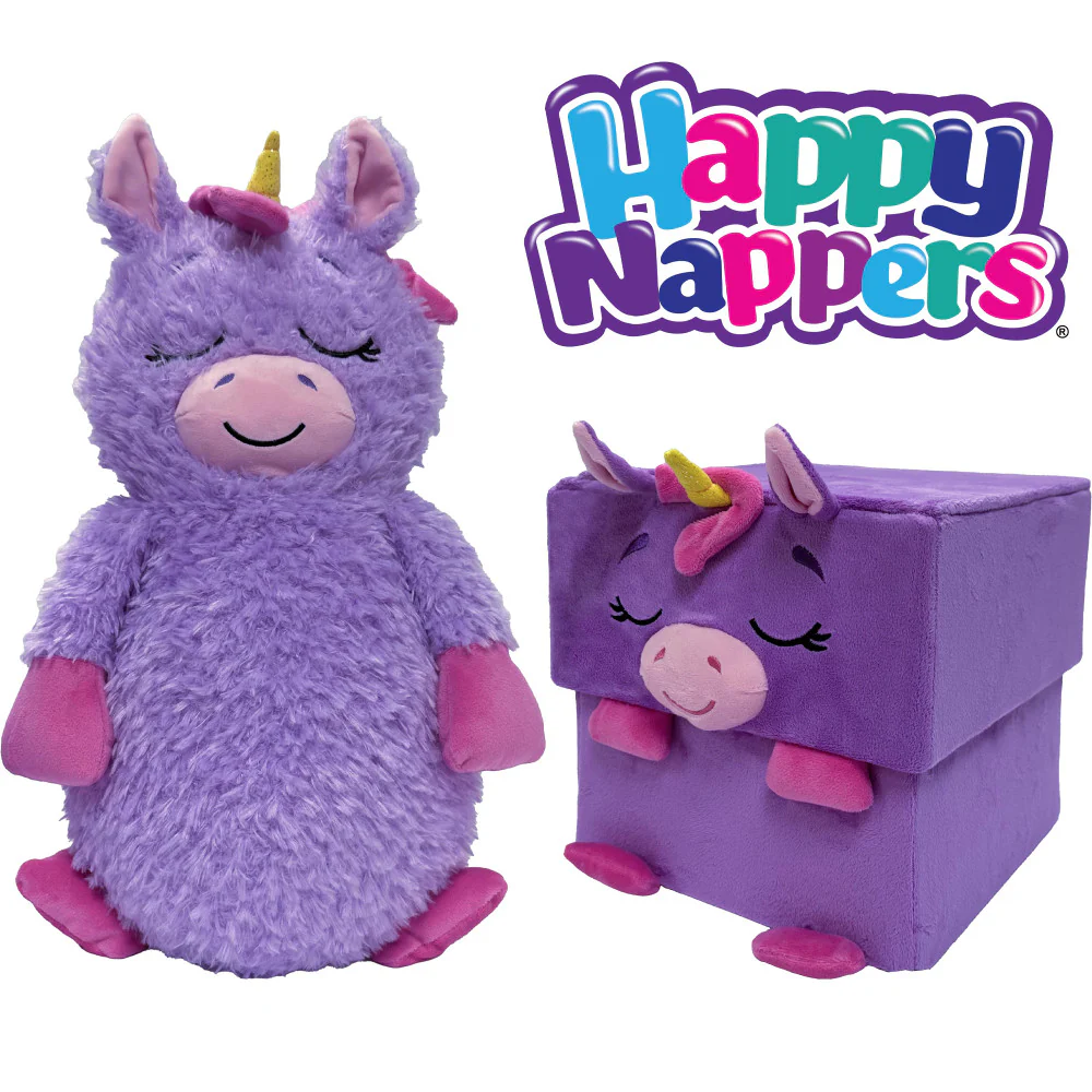 Happy Nappers Adorable Storables 15" Unicorn Plush - Purple & Pink - Image 7