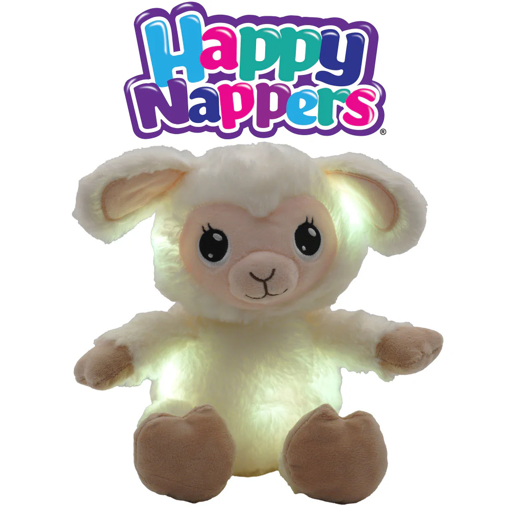 Happy Nappers Lullabrites 11.75 inch Musical Light Up Lamb - Cream & Tan - Image 6