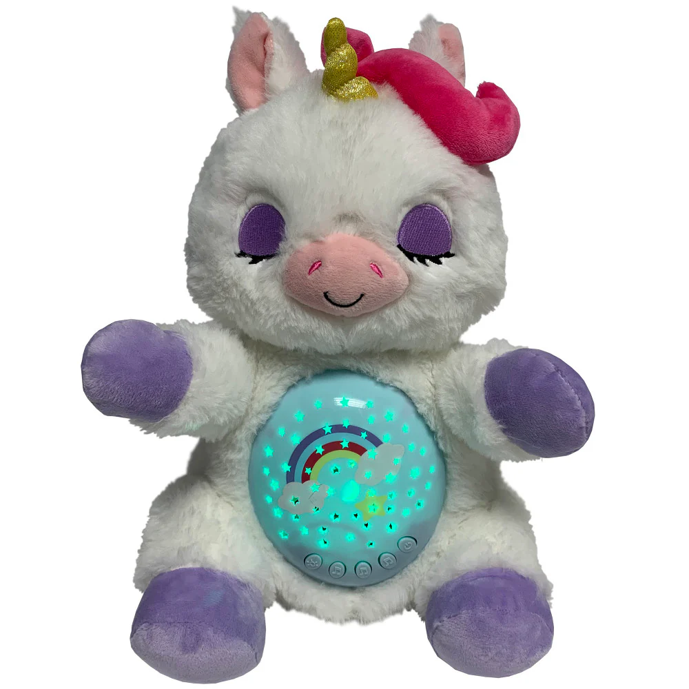 Happy Nappers Lullabrites Sweet Dreams 12 inch Interactive Unicorn - White/Purple - Image 2