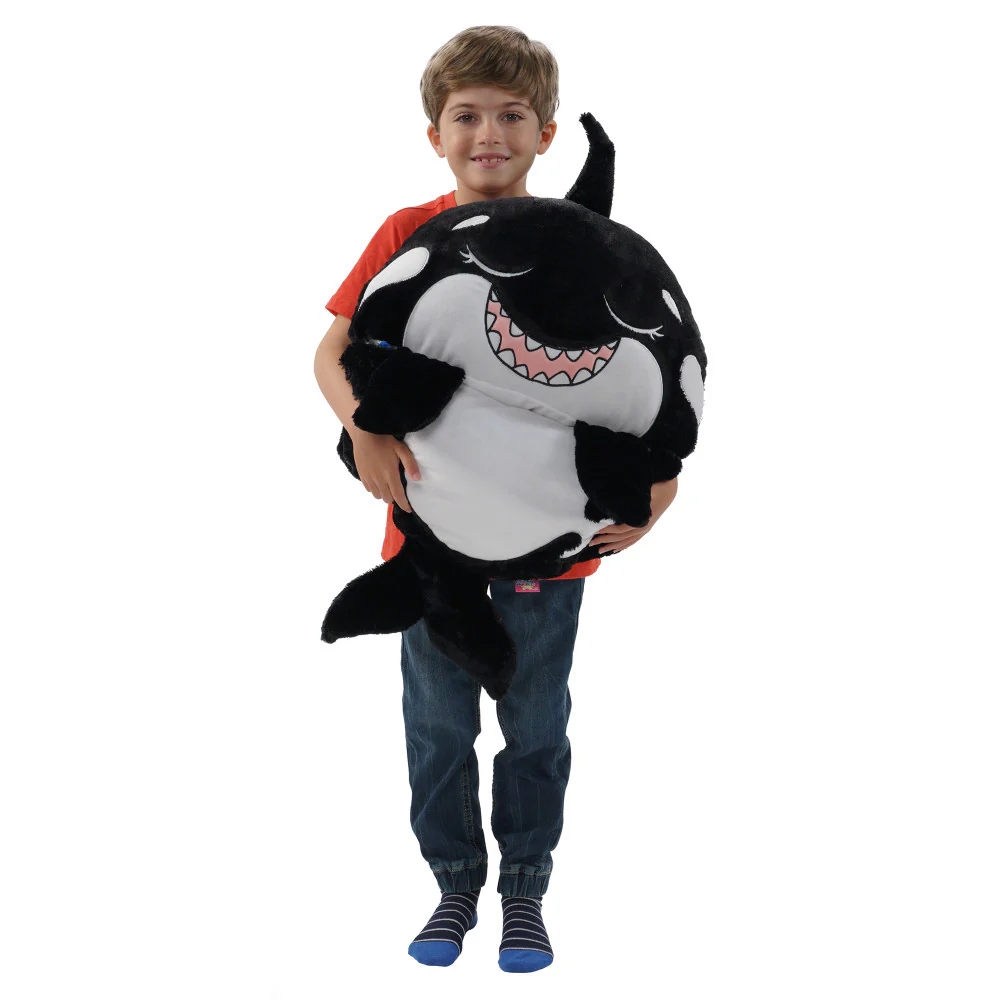 Happy Nappers Large Ozzy The Black Shark Pillow & Sleepy Sack - Image 8