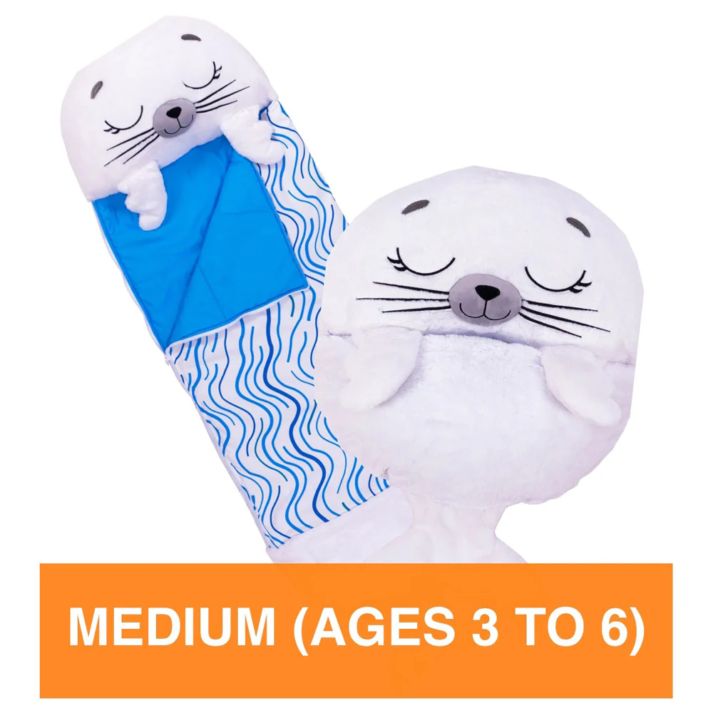 Happy Nappers Sammy The Seal 54 inch Pillow to Sleepy Sack - Medium - Image 7