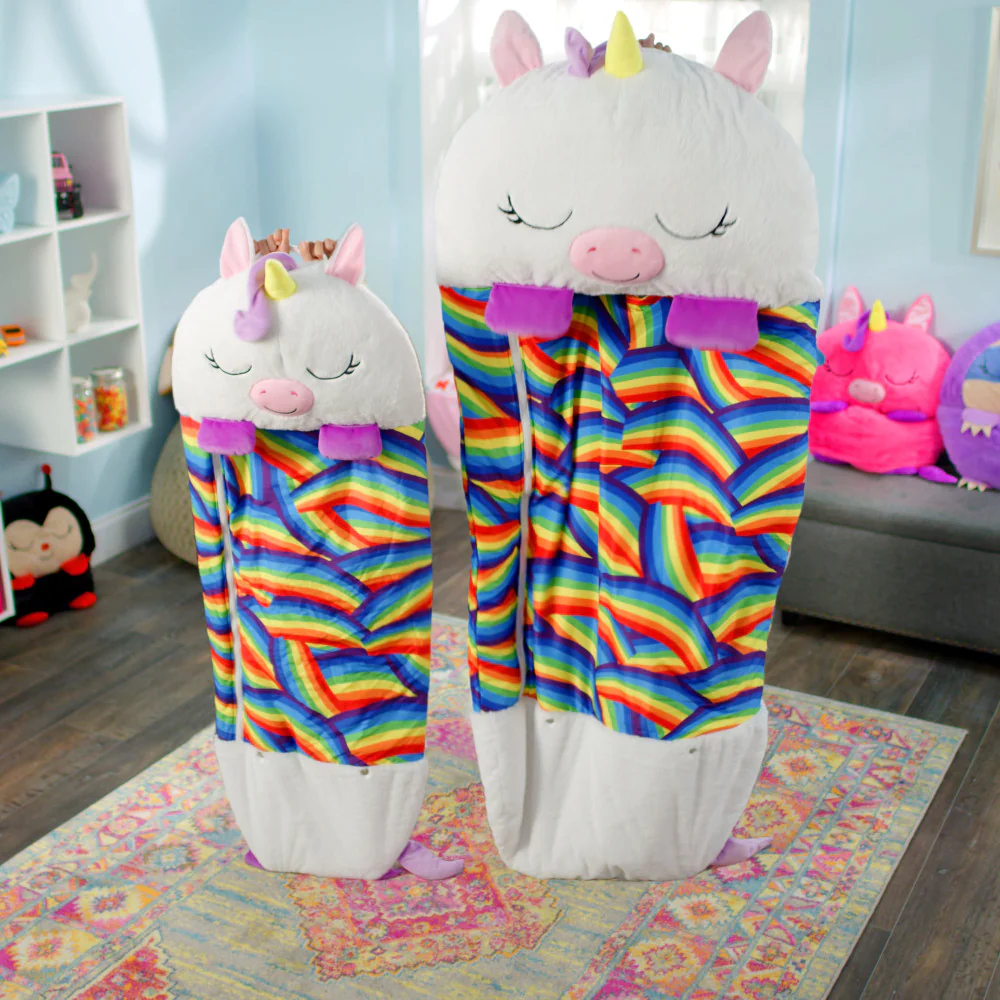 Happy Nappers White Unicorn 54 inch Pillow & Sleepy Sack - Kids 3+ - Image 8