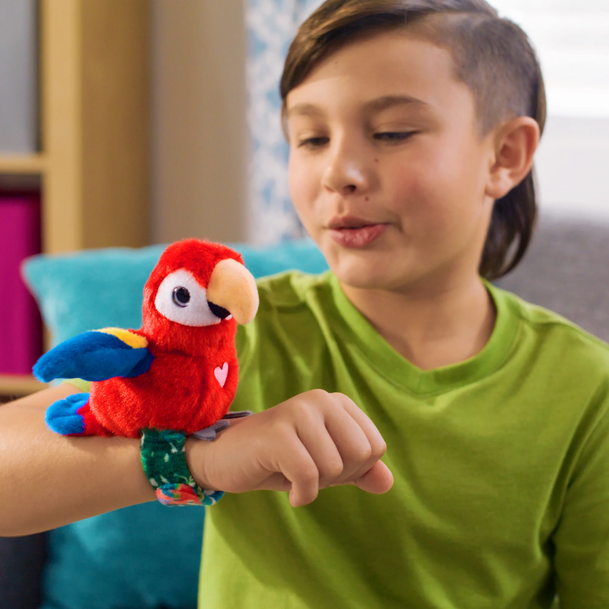 Happy Yappers Interactive Birds - Oriole & Red Parrot Plush Toy 2 Pack - Image 2
