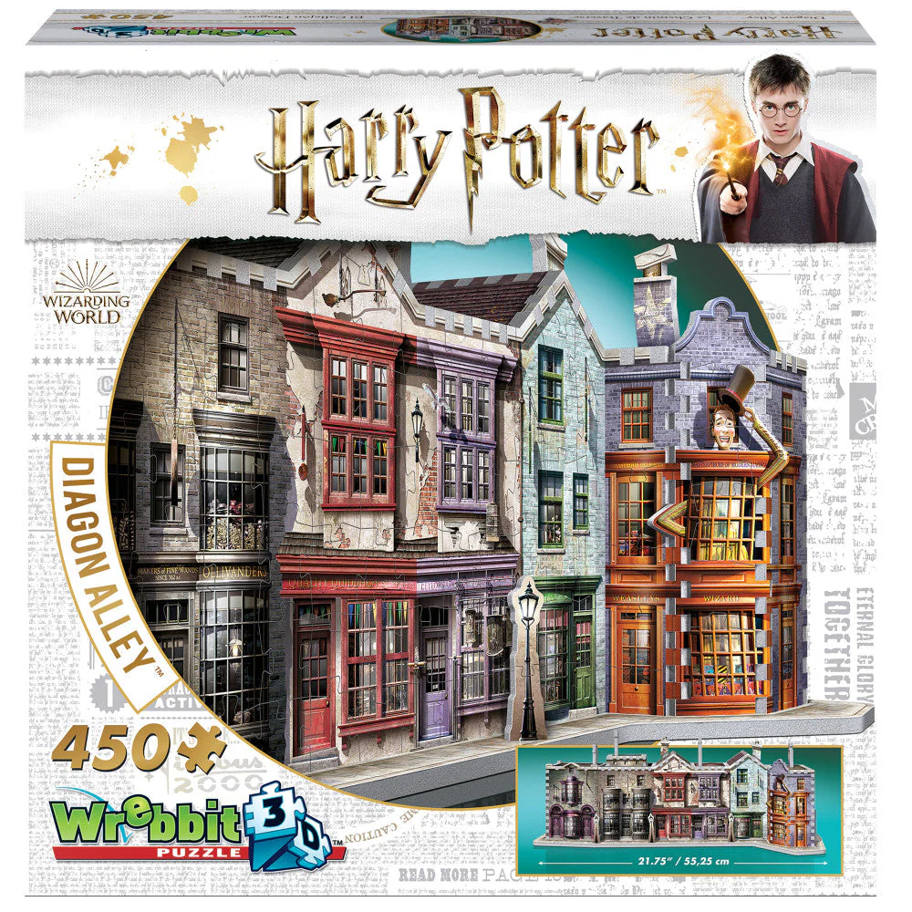Wrebbit Harry Potter Diagon Alley 3D Puzzle - 450 Piece Set