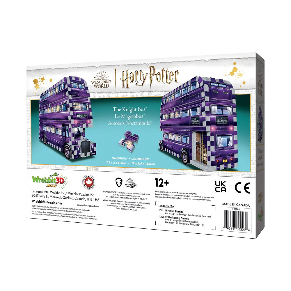 Wrebbit Harry Potter Knight Bus 3D Puzzle - 130 pcs - Image 3