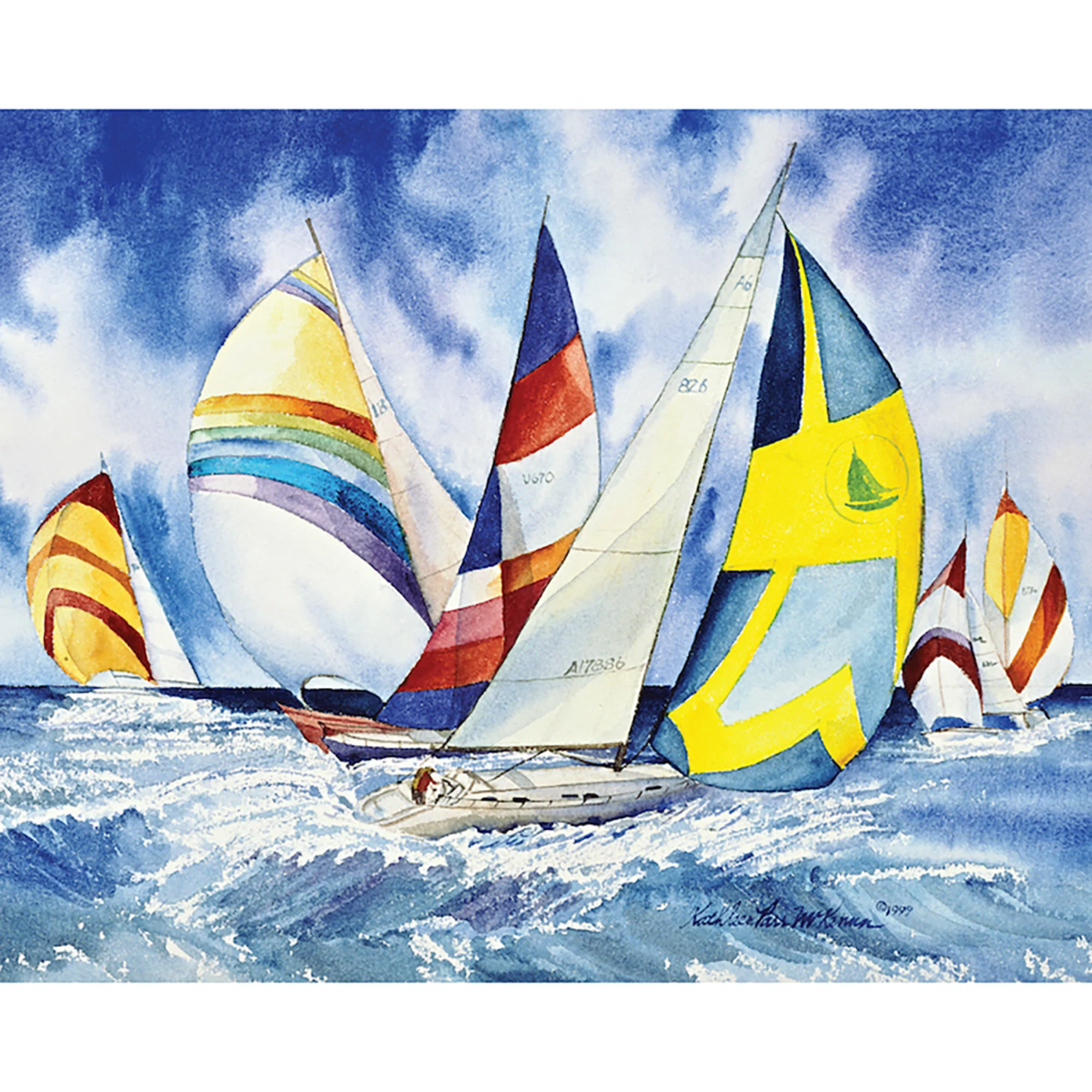 Hart Puzzles Sailboats by Kathleen Parr McKenna - 1000 pc - Image 6
