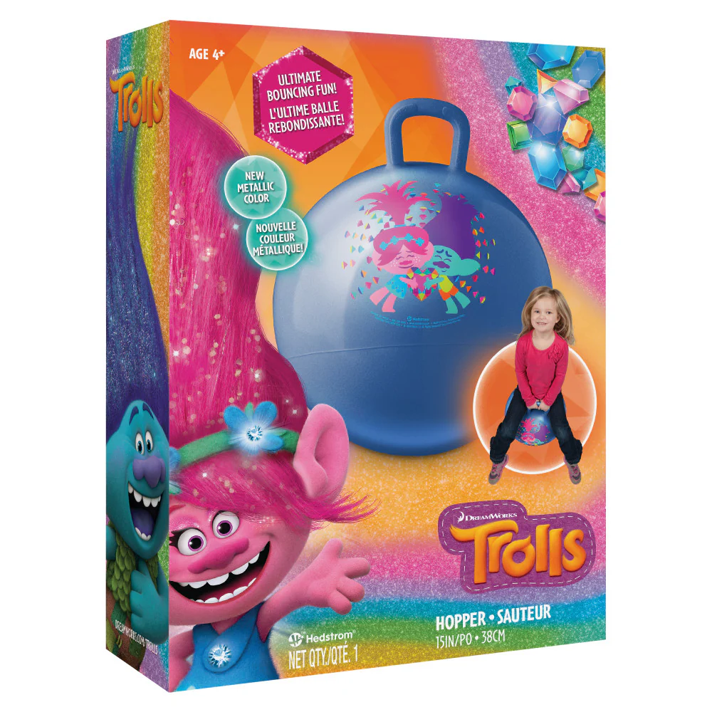 Hedstrom Trolls-Themed 15-Inch Inflatable Hopper Ball - Image 2