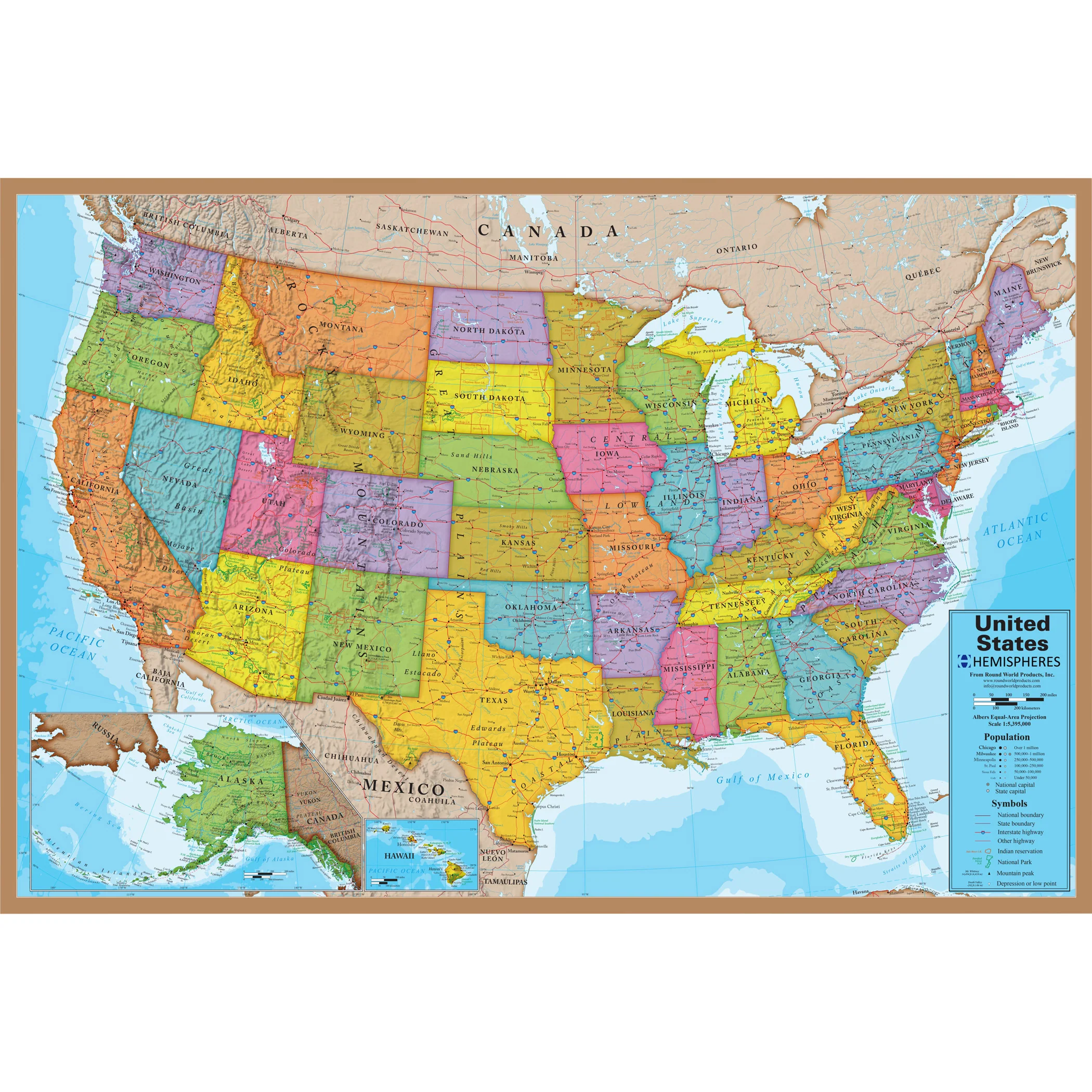 Hemispheres USA Map Jigsaw Puzzle - 500 pc - Image 2