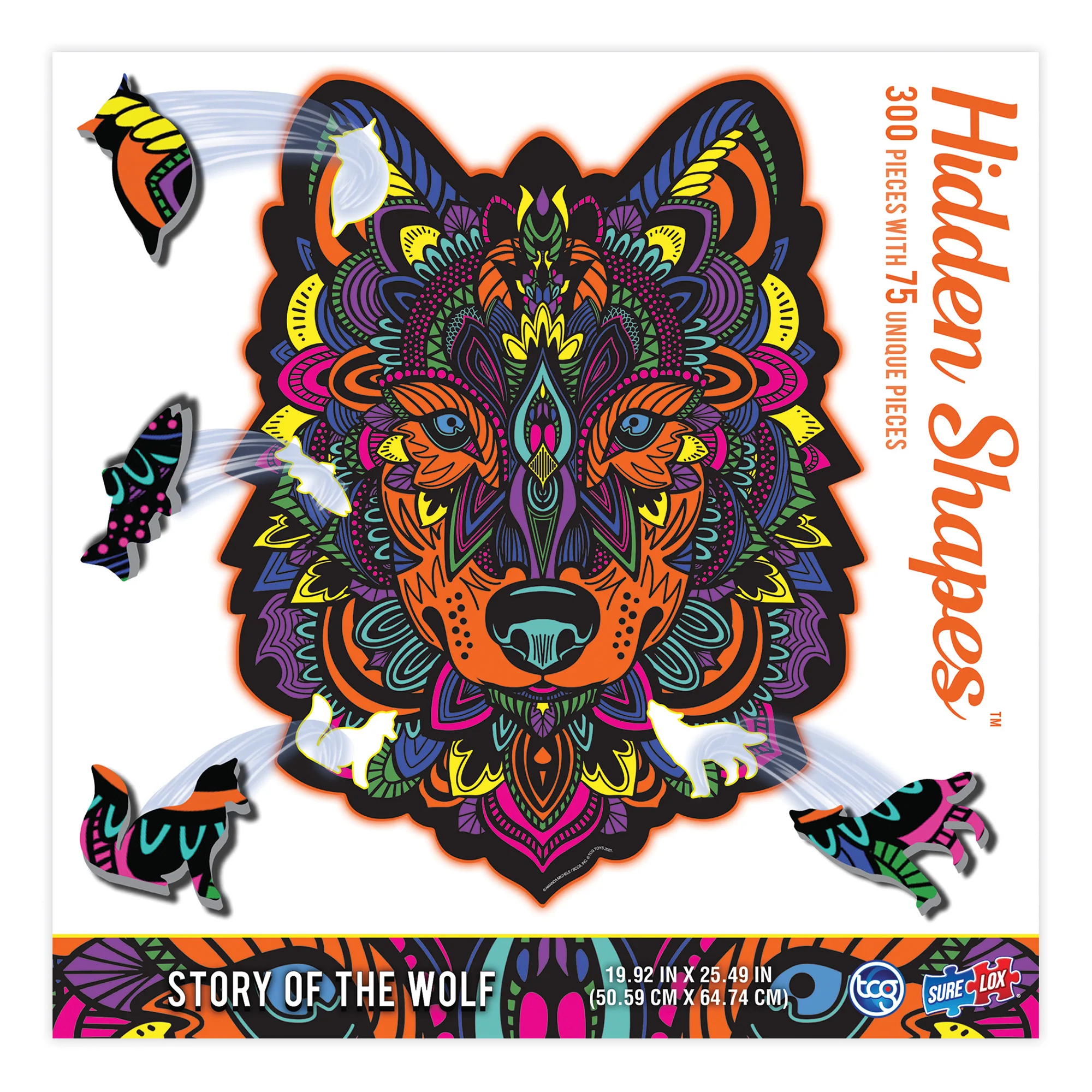Sure-Lox Hidden Shapes Wolf Jigsaw Puzzle - 300 pc - Image 3