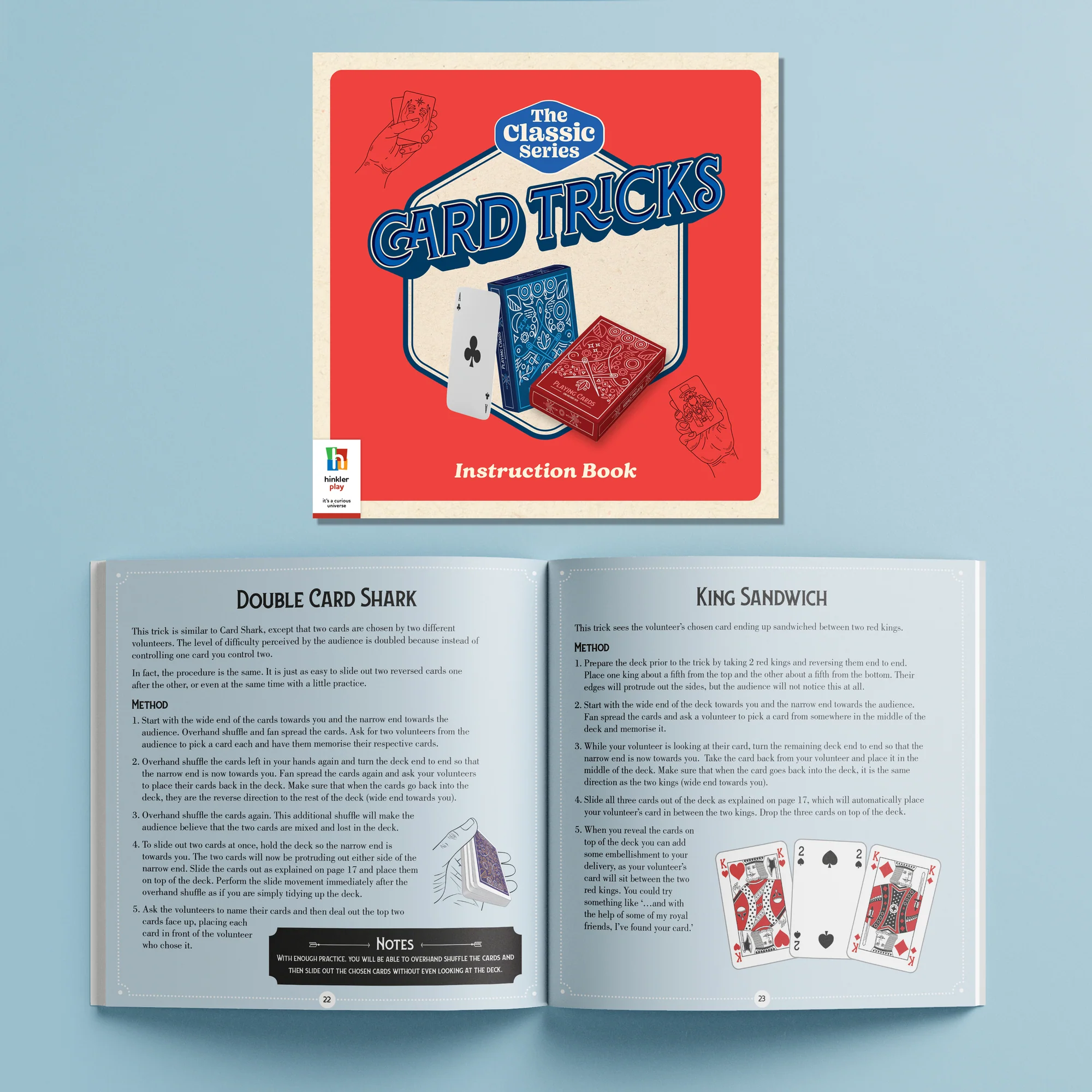 Hinkler Retro Box Card Tricks Magic Kit With 30 Tricks And 2 Trick Decks - Image 4