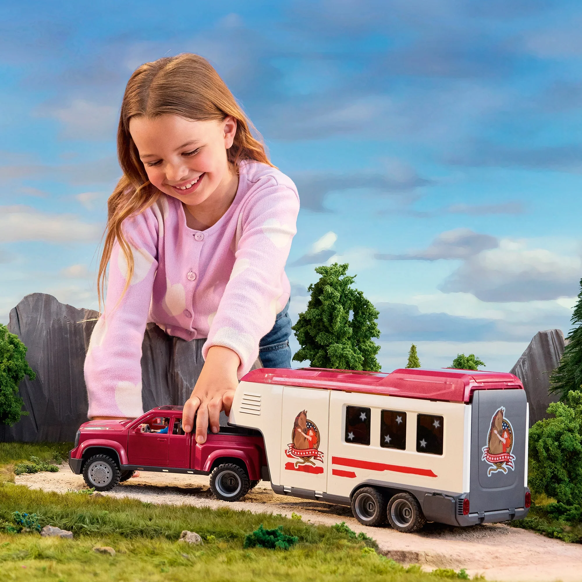 Schleich Horse Club Lakeside Truck & Trailer 119-Piece Playset - Image 4