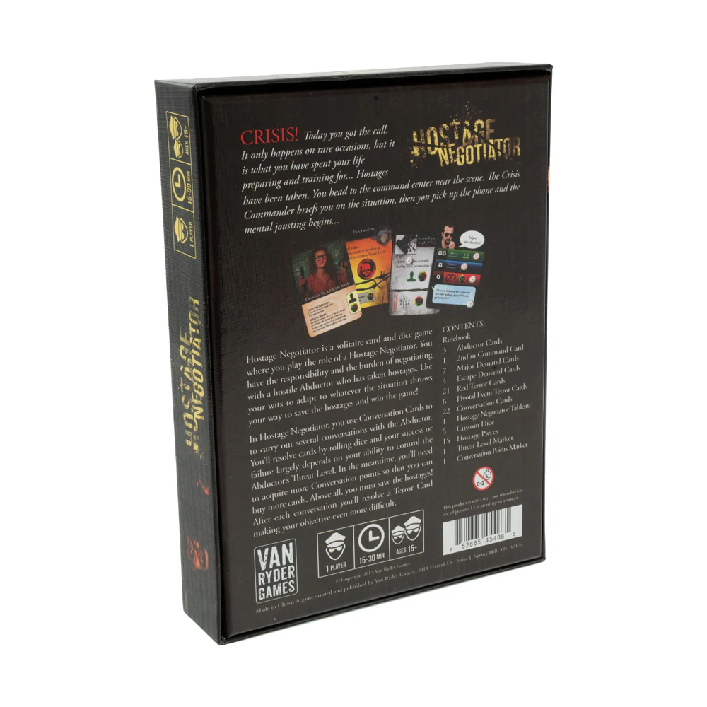 Hostage Negotiator Solo Strategy Card Game - Image 3
