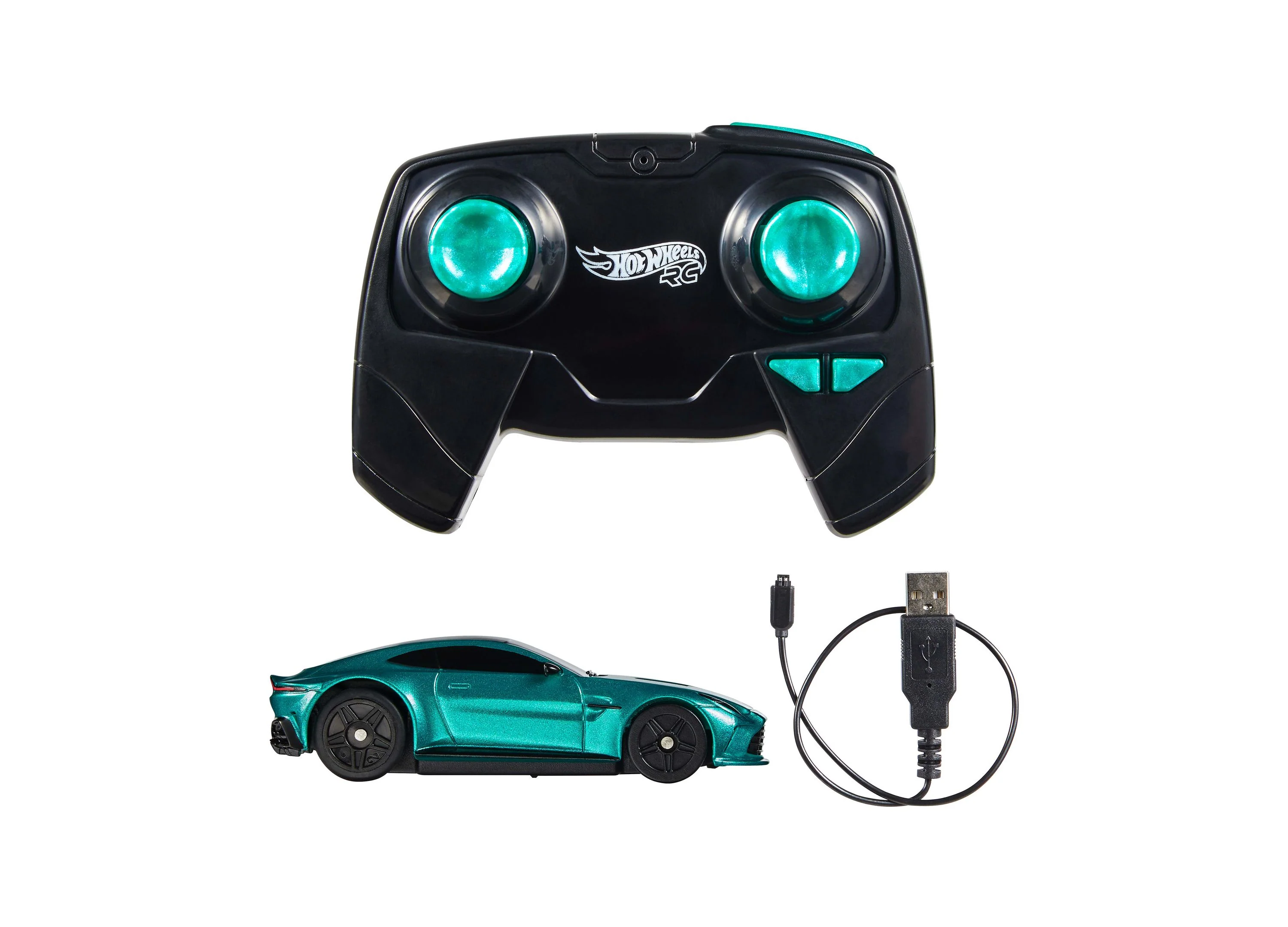 Hot Wheels Aston Martin Vantage 1:64 Scale RC Race Car With Booster Button - Image 3