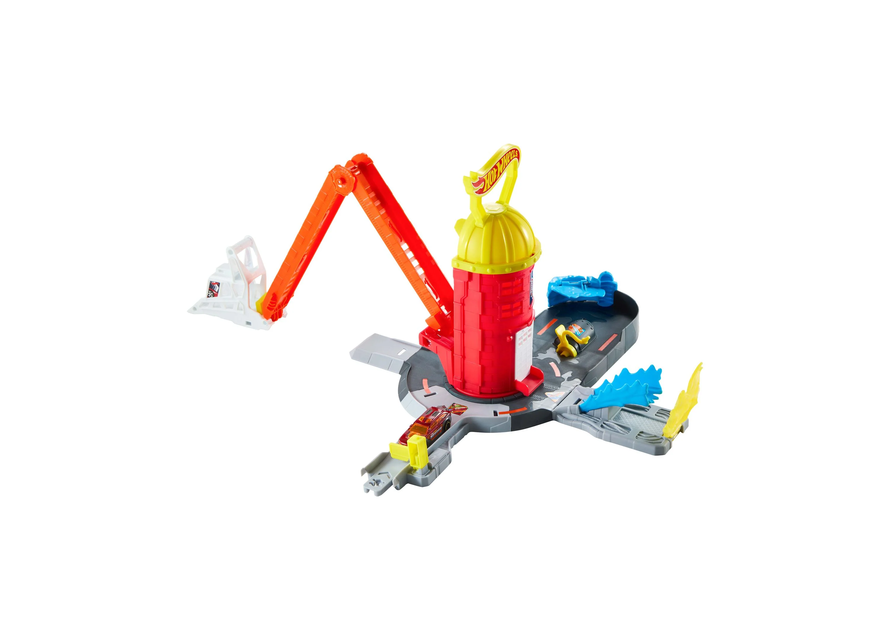 Hot Wheels City Super Fire Station Rescue Playset With 360-Degree Rotation - Image 2