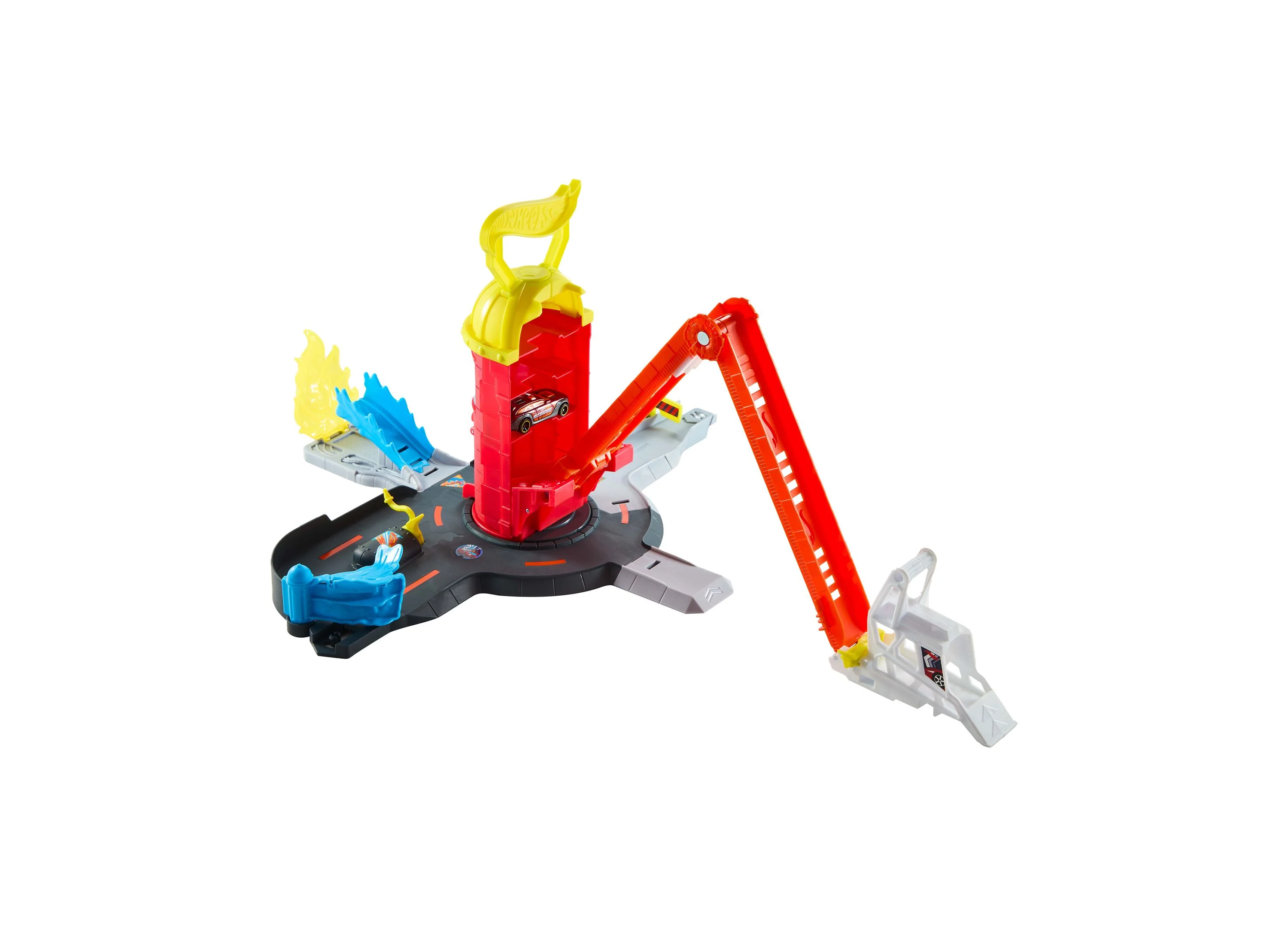 Hot Wheels City Super Fire Station Rescue Playset With 360-Degree Rotation - Image 3