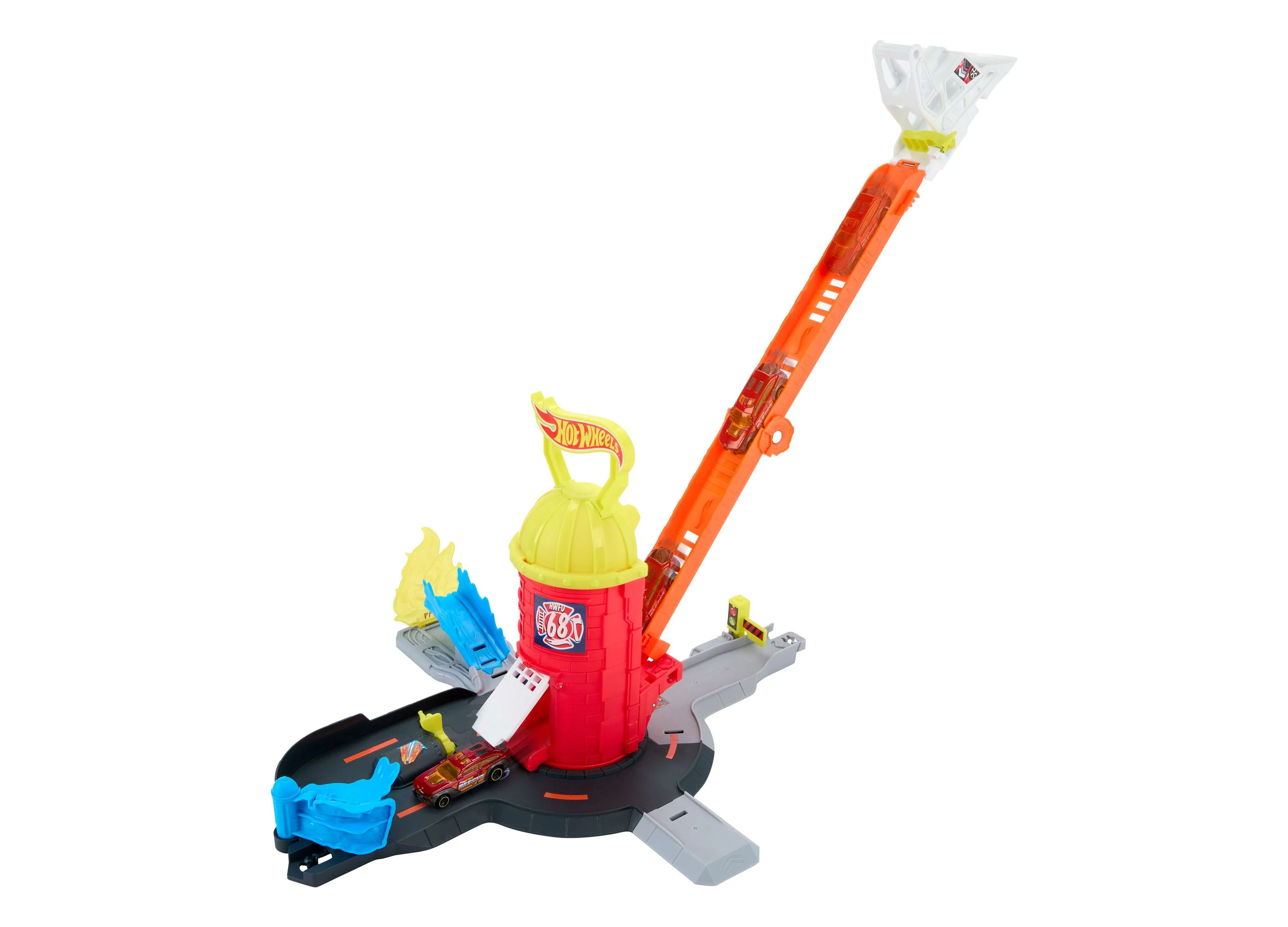 Hot Wheels City Super Fire Station Rescue Playset With 360-Degree Rotation - Image 4