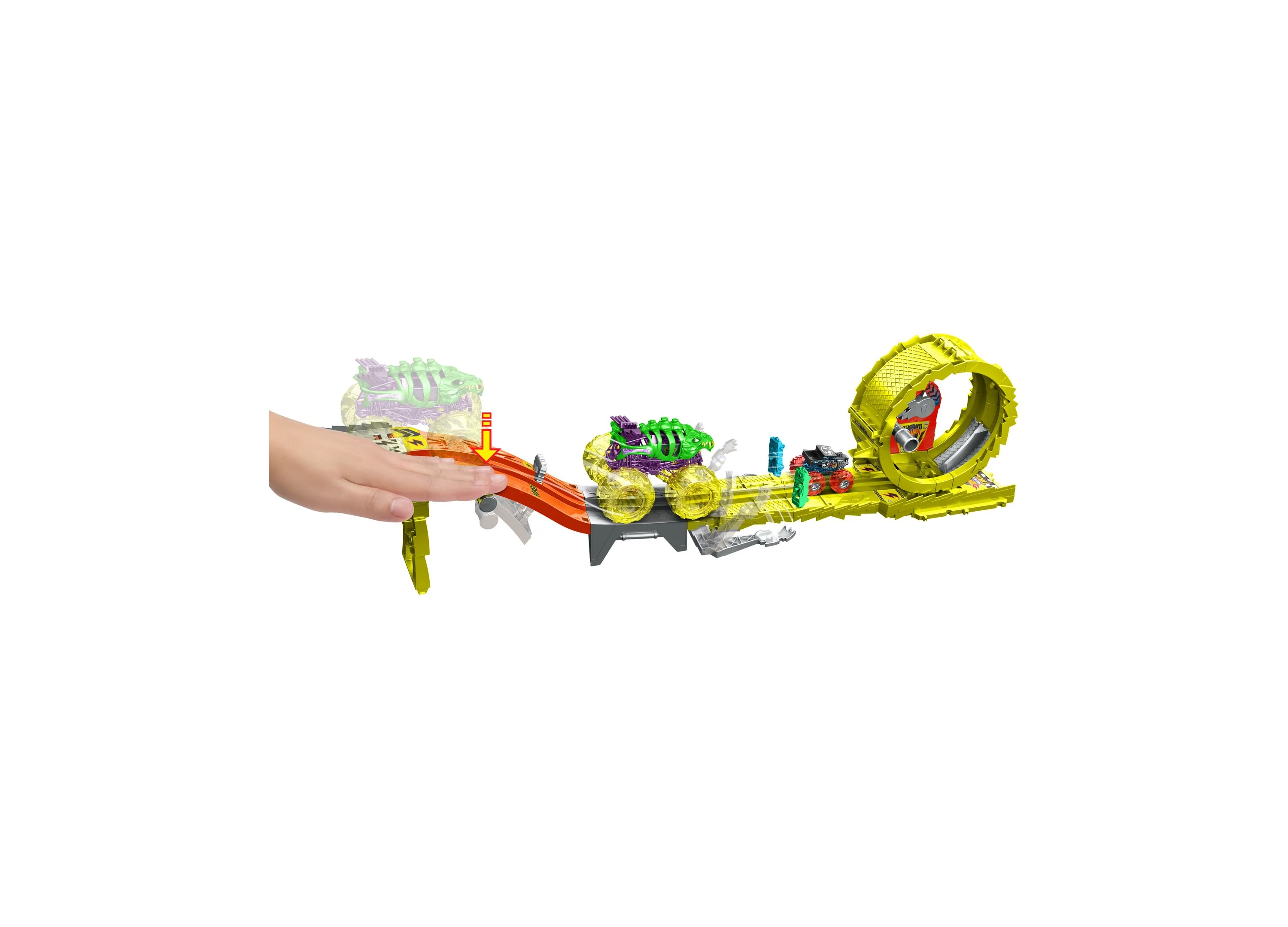 Hot Wheels Monster Trucks Race and Chase Challenge Playset - Image 2