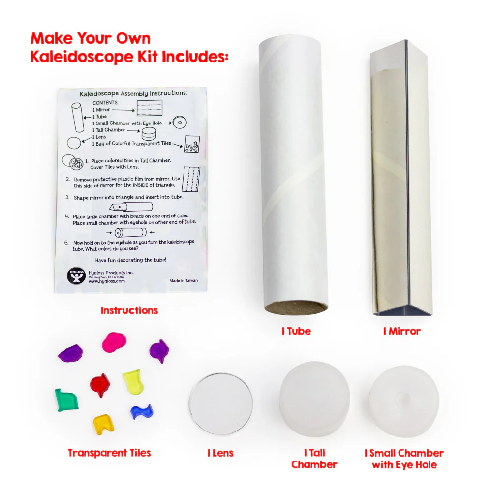 Hygloss Rainbow Wonders Make-Your-Own Kaleidoscope Kit - 6 Pack - Image 4
