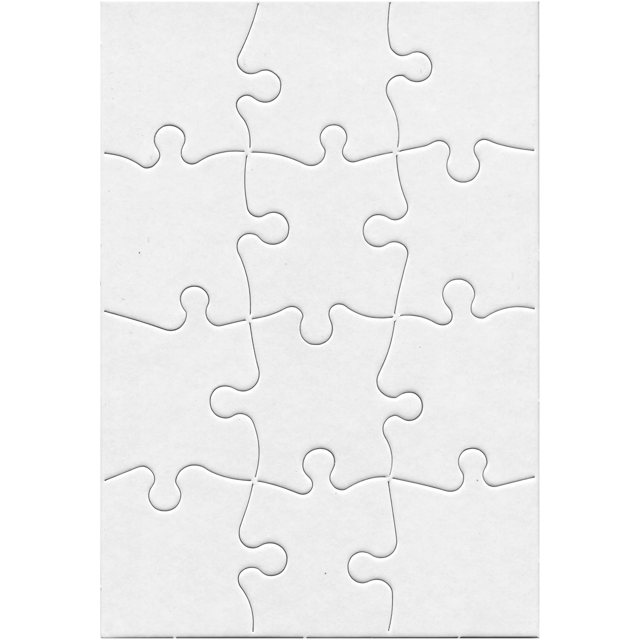 Hygloss Compoz-A-Puzzle Rectangular DIY Puzzle Kit - 24 Pack, 12 pcs