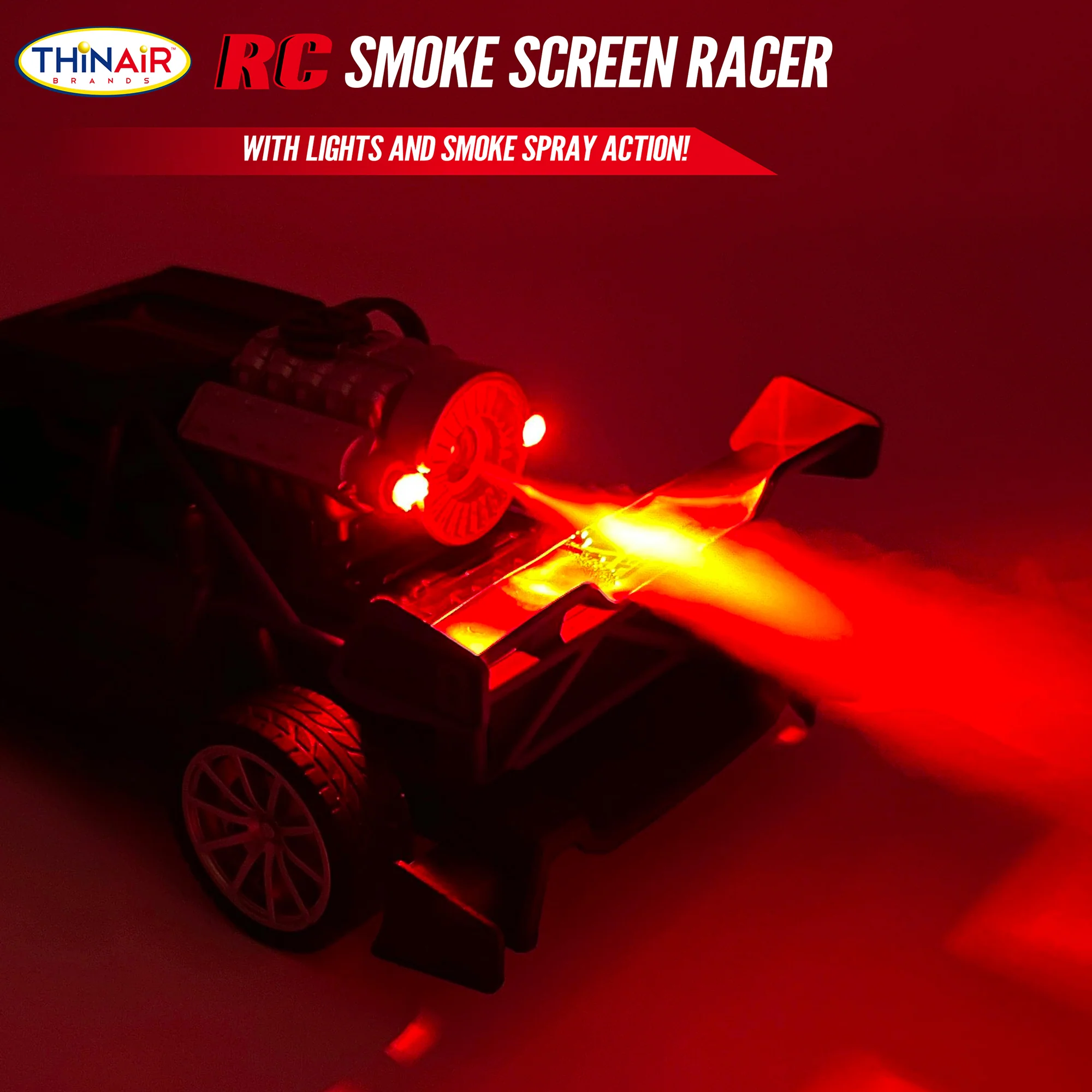 Hyper Drive RC Smoke Screen - Blue Light-Up Racer with Vapor Mist - Kids 5+ - Image 5