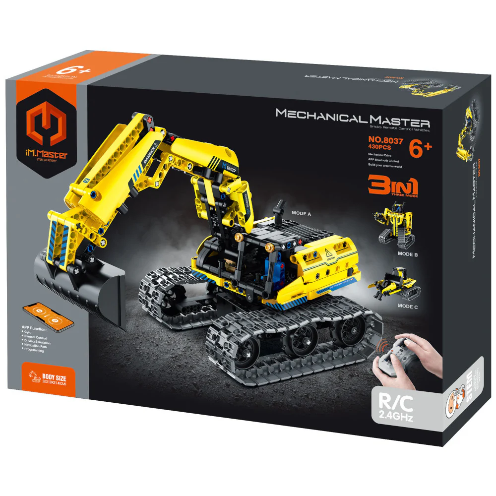 iM.Master STEM Academy: Mechanical Master R/C Excavator 3-In-1 Building Set