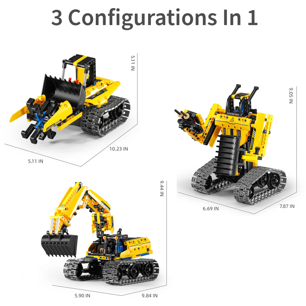 iM.Master STEM Academy: Mechanical Master R/C Excavator 3-In-1 Building Set - Image 3