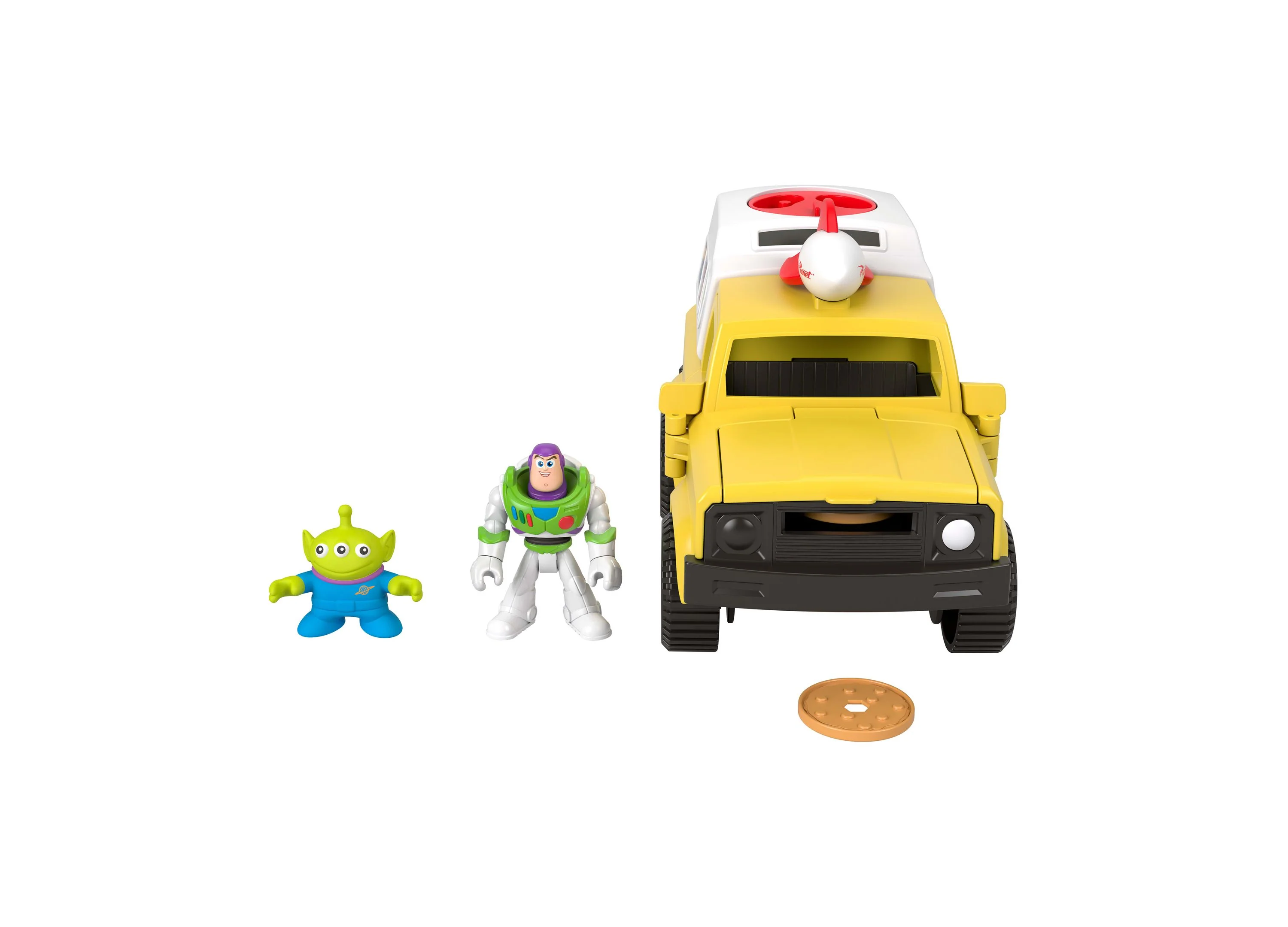 Imaginext Toy Story Pizza Planet Truck with Buzz Lightyear and Alien Figures - Image 5