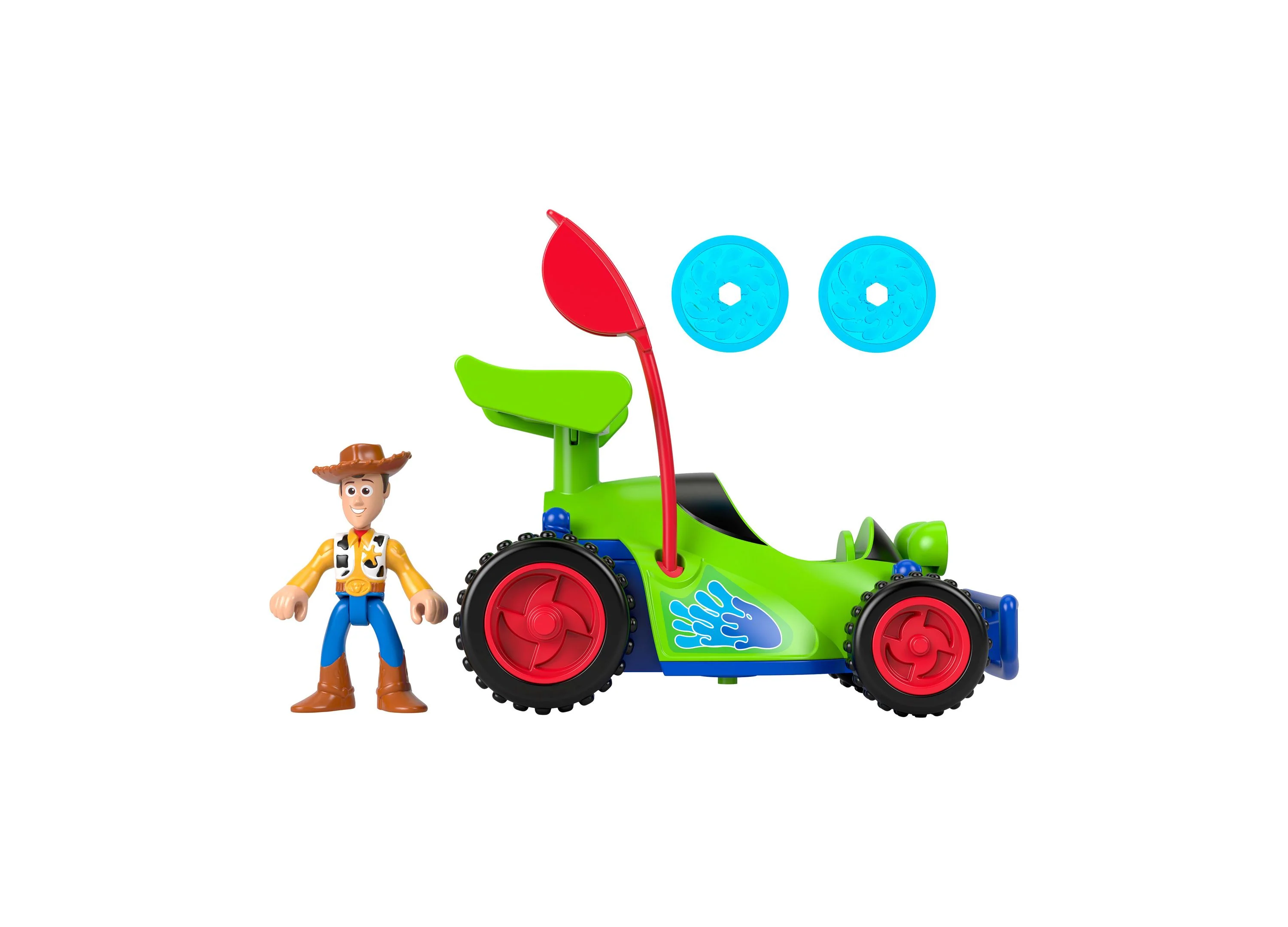Imaginext Disney Pixar Toy Story Woody & R.C. Playset with 3-Inch Figure