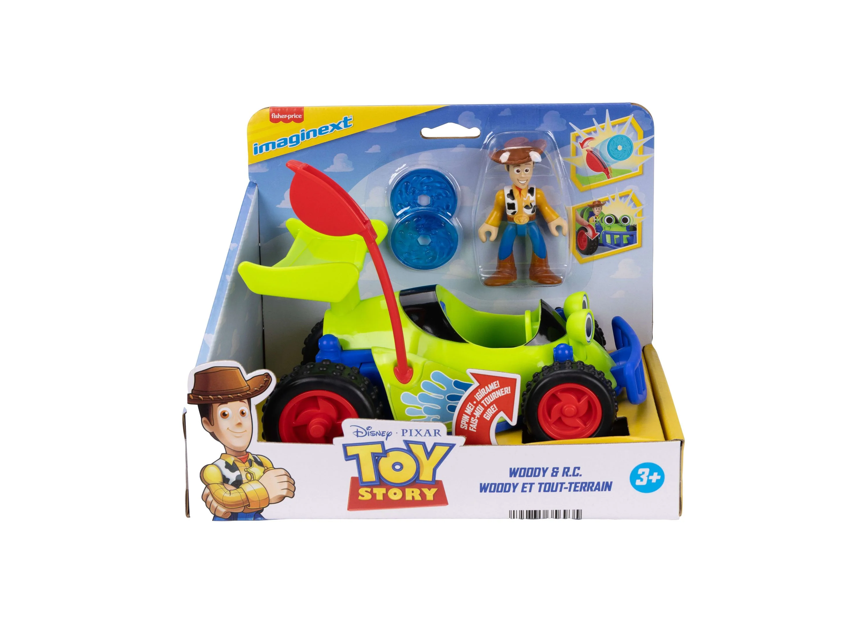 Imaginext Disney Pixar Toy Story Woody & R.C. Playset with 3-Inch Figure - Image 3