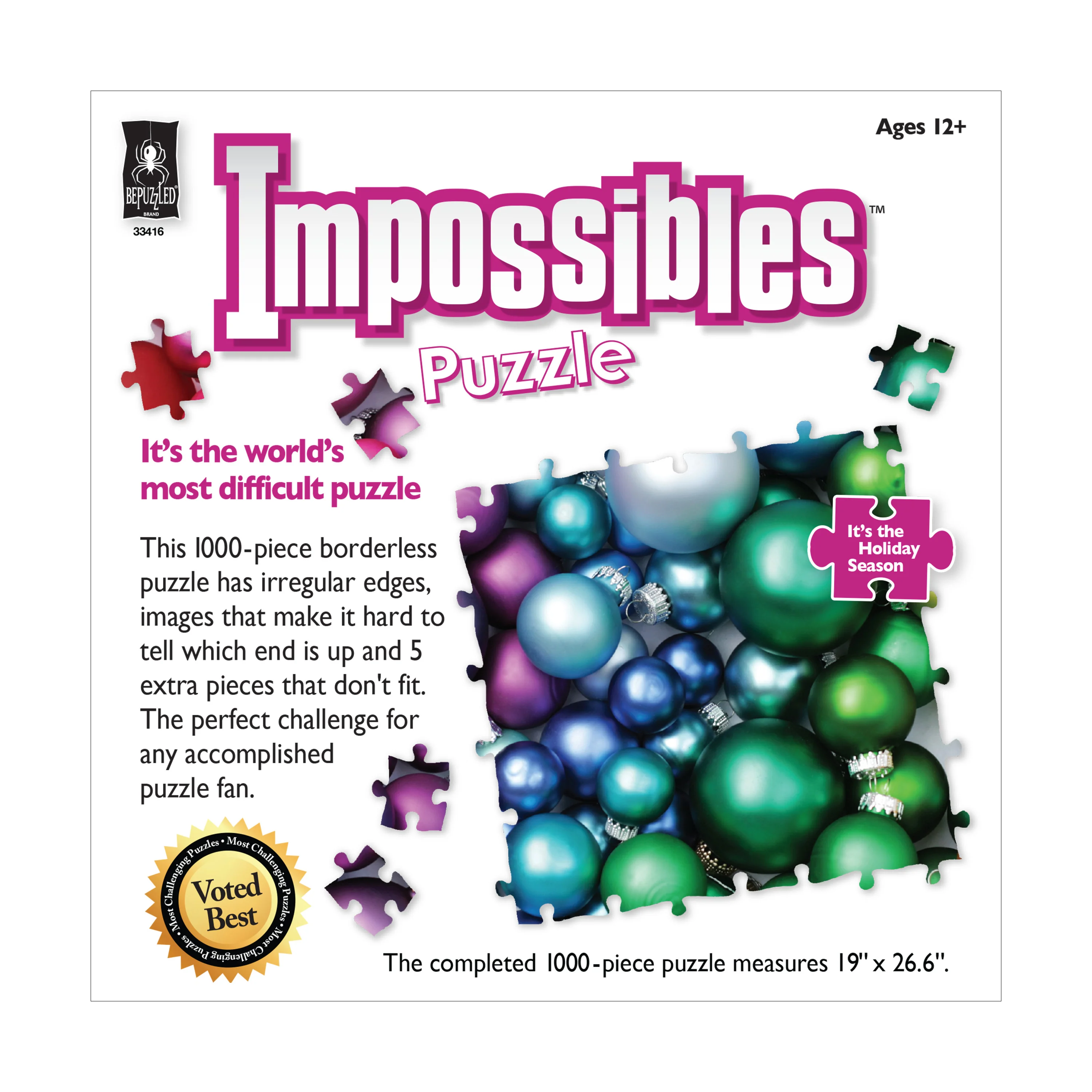 University Games Christmas Rainbow Gradient Impossible Jigsaw Puzzle - 1000 pc - Image 3