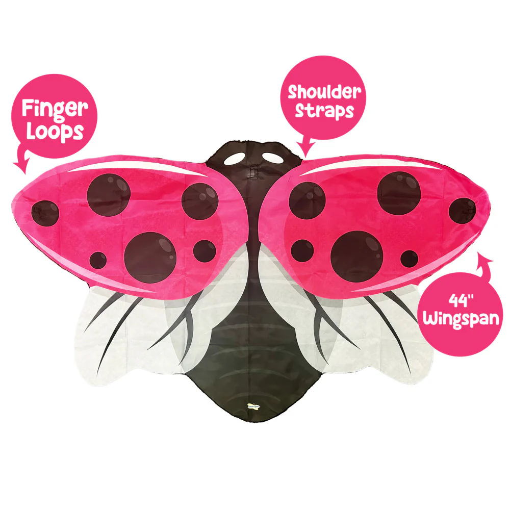 Insect Lore Pink Ladybug Dress-Up Wings for Kids - Image 3