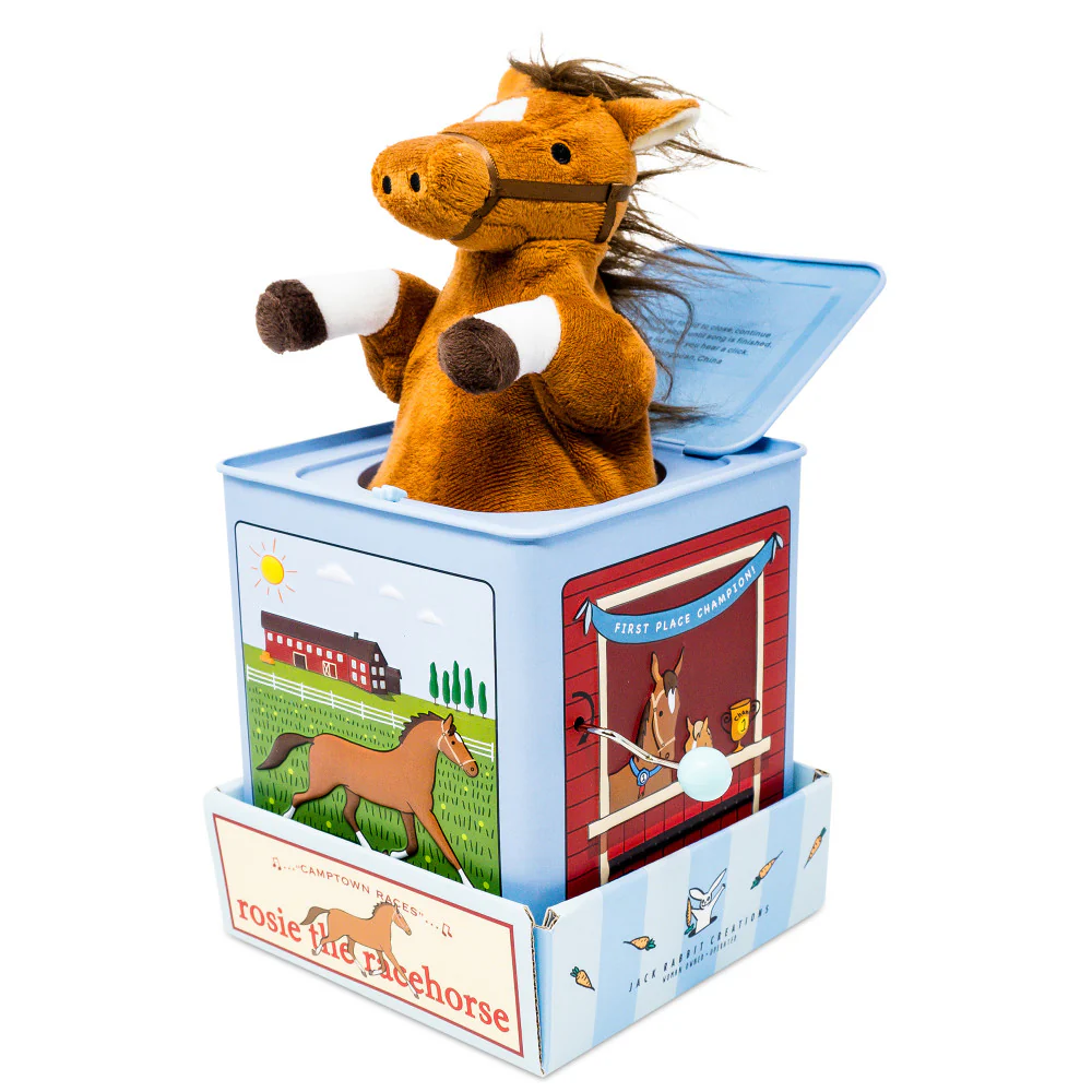 Jack Rabbit Creations Rosie The Racehorse - Classic Musical Jack In The Box