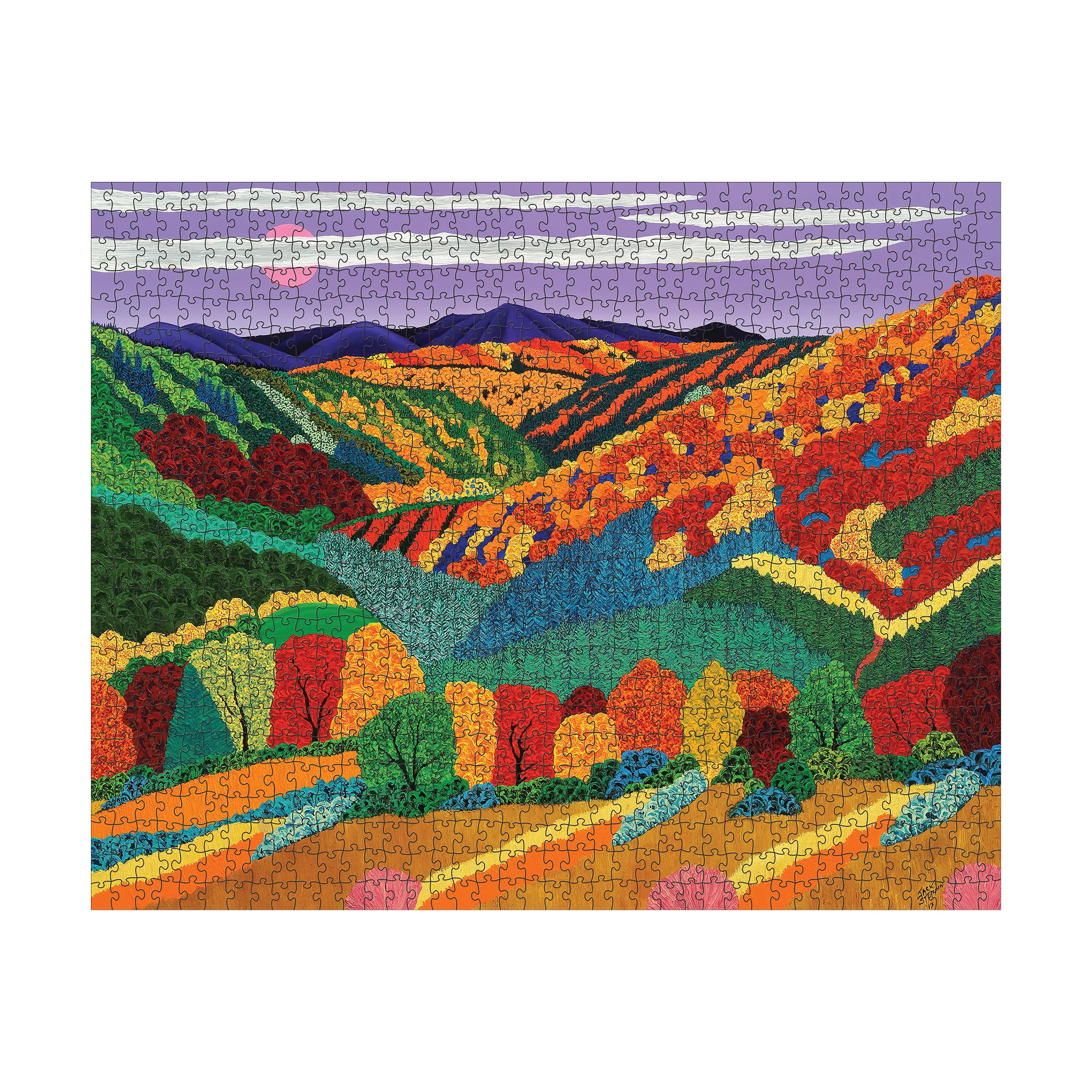 Pomegranate Jack Stuppin Catskill Moon Art Puzzle - 1000 pc - Image 3