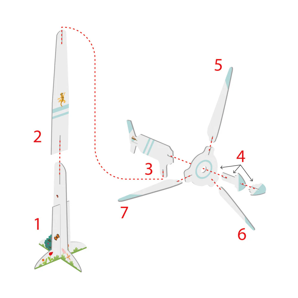 Janod WWF Wind Turbine Cooperative Building Game - Image 3