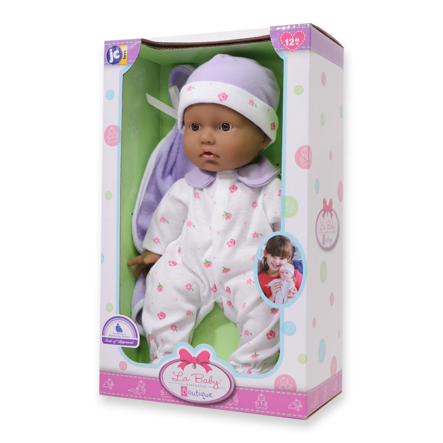 JC Toys La Baby Soft 11-inch Doll with Blue Blanket and Matching Pacifier - Image 3