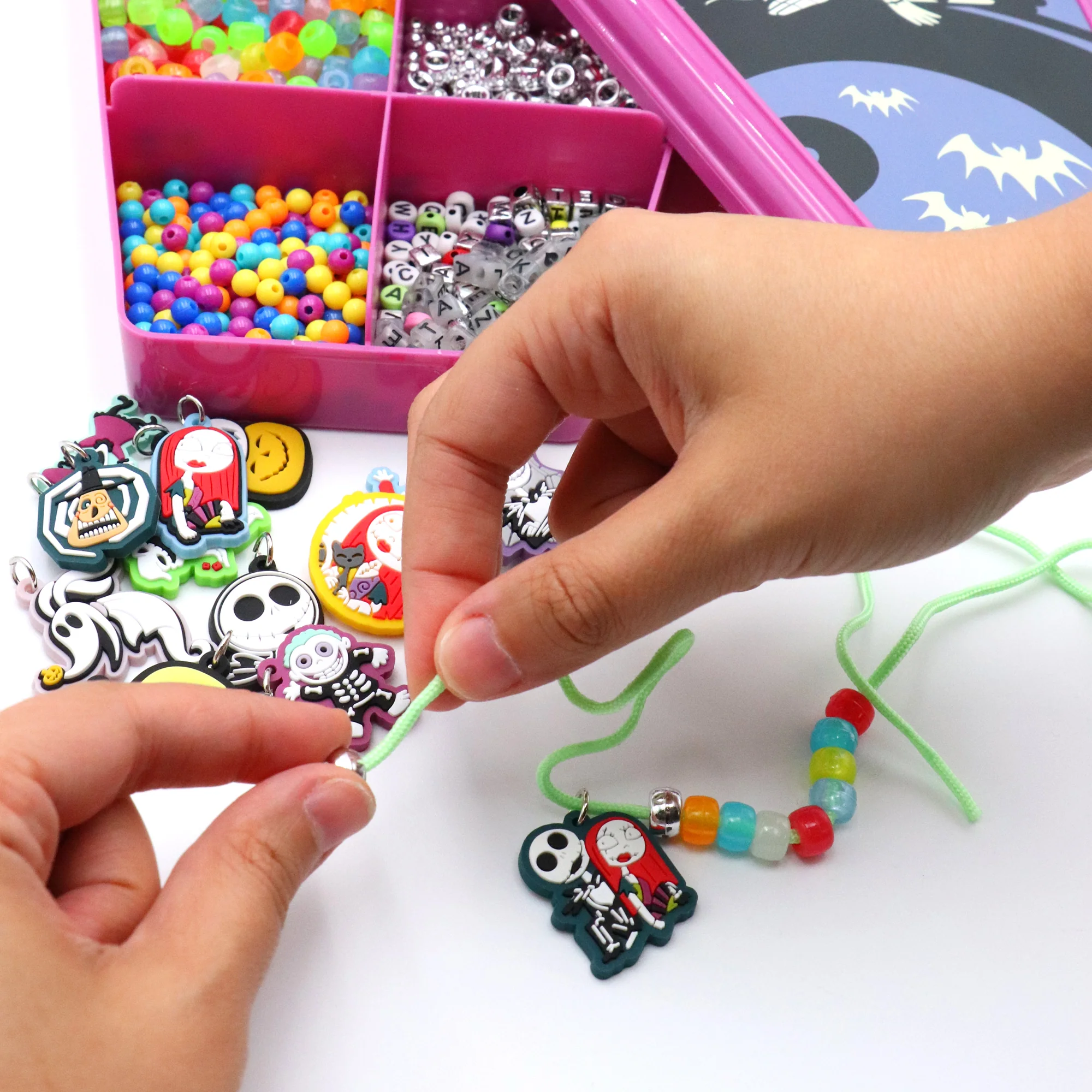 Nightmare Before Christmas Glow-In-The-Dark Jewelry Activity Set - Over 1,000 Pieces - Image 4