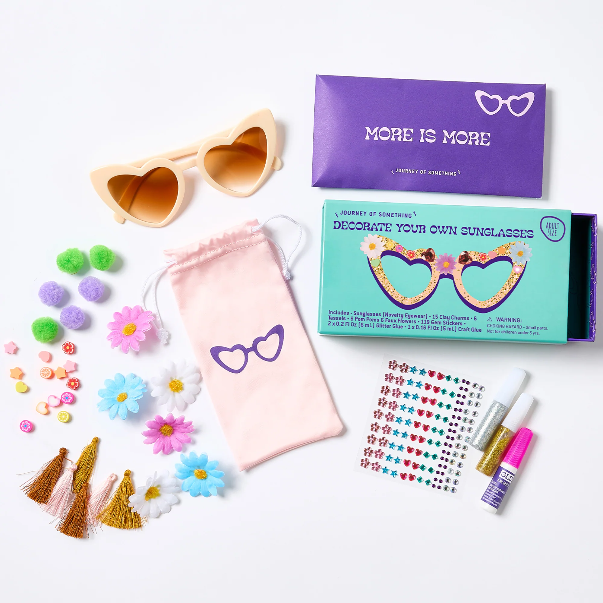 Journey Of Something Decorate Your Own Heart Sunglasses Craft Kit - Image 2