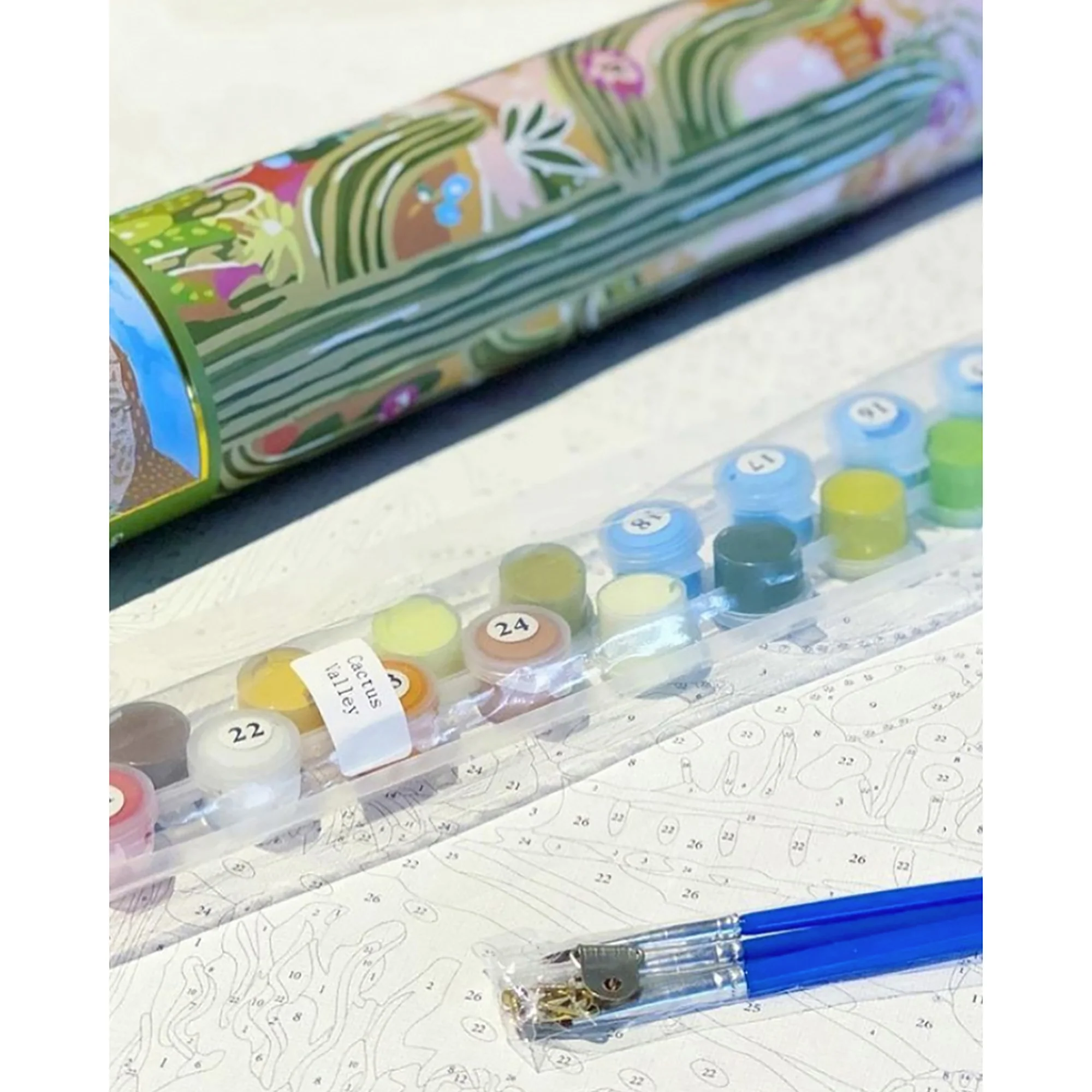 Journey Of Something Cactus Valley Paint By Numbers Kit With 19.7-Inch Canvas - Image 3