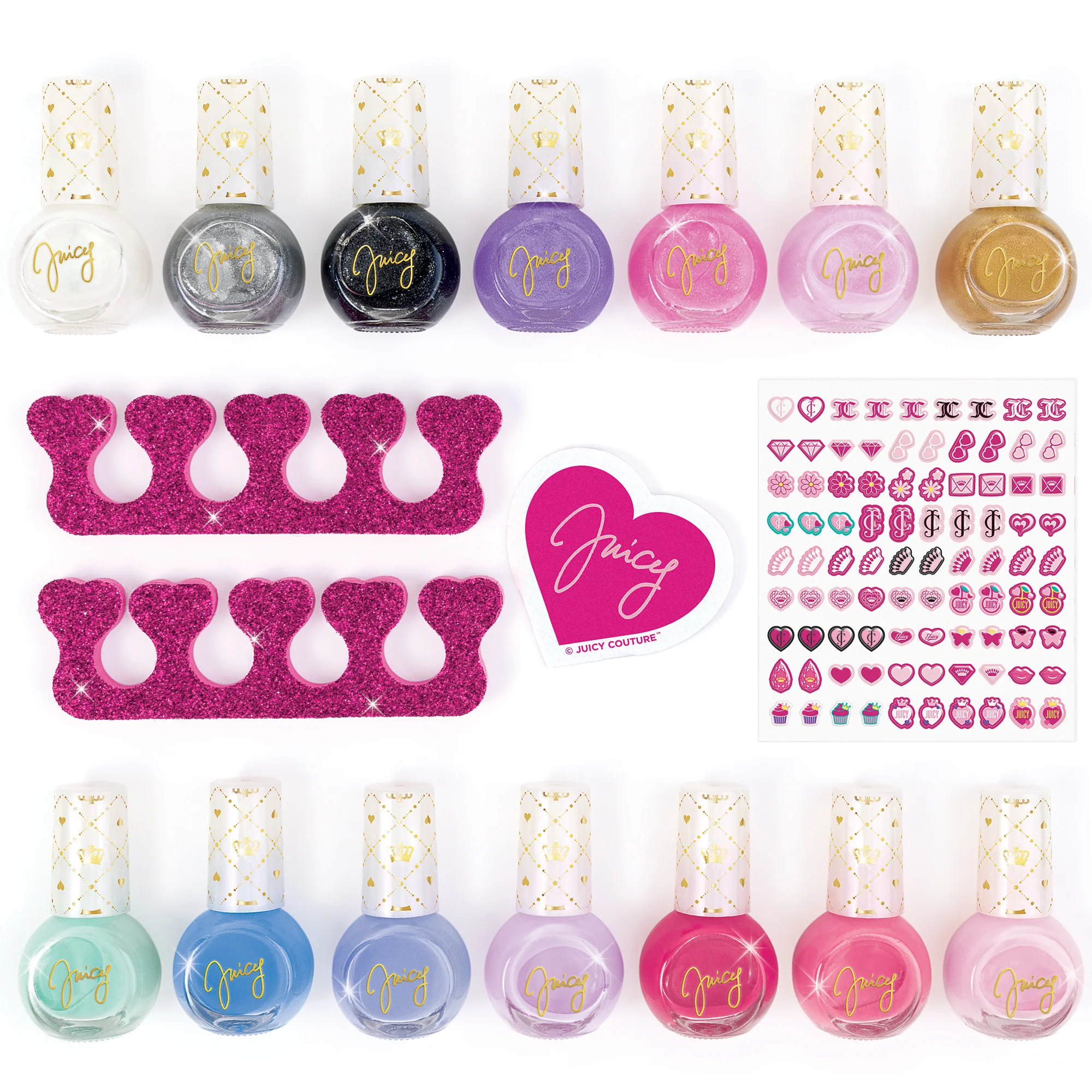 Juicy Couture Nail Polish Chic Design Set - 14 Polishes With Nail File And Toe Separators - Image 2