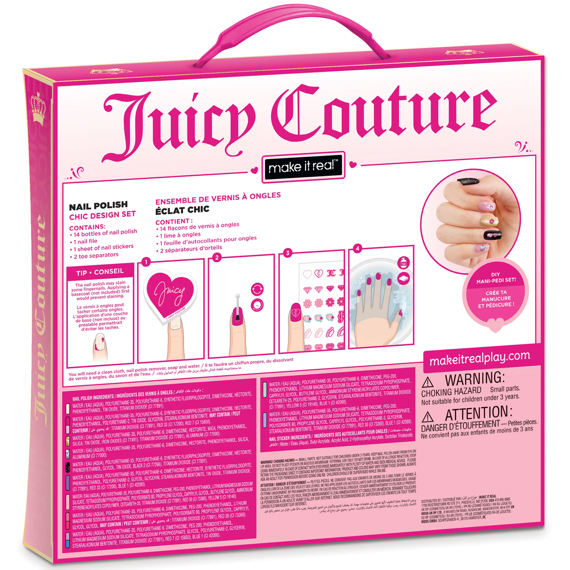 Juicy Couture Nail Polish Chic Design Set - 14 Polishes With Nail File And Toe Separators - Image 4