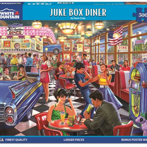 White Mountain Classic American Diner Jigsaw Puzzle - 500 pc - Image 2