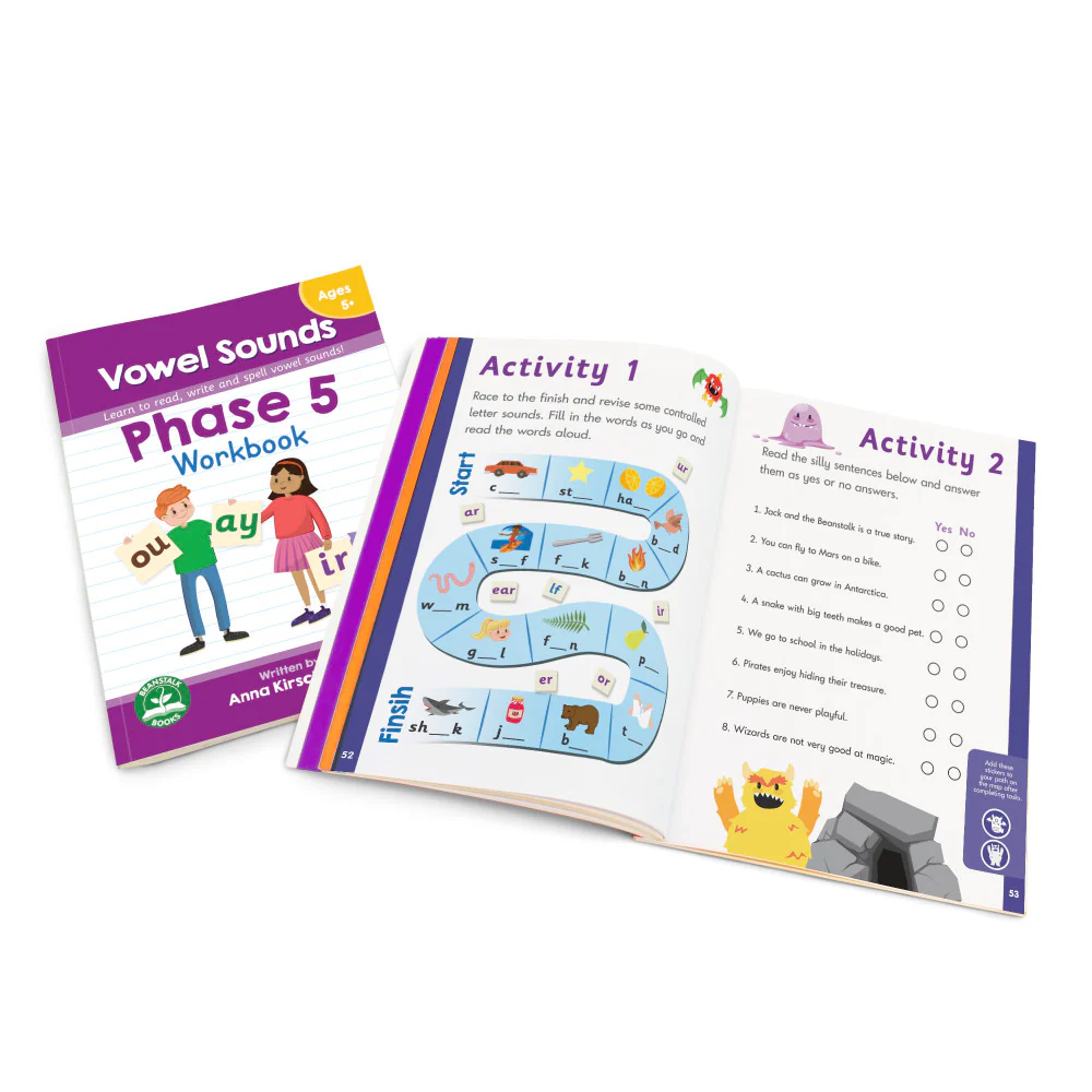 Junior Learning - Phase 5 Vowel Sounds - Educational Workbook - Image 3