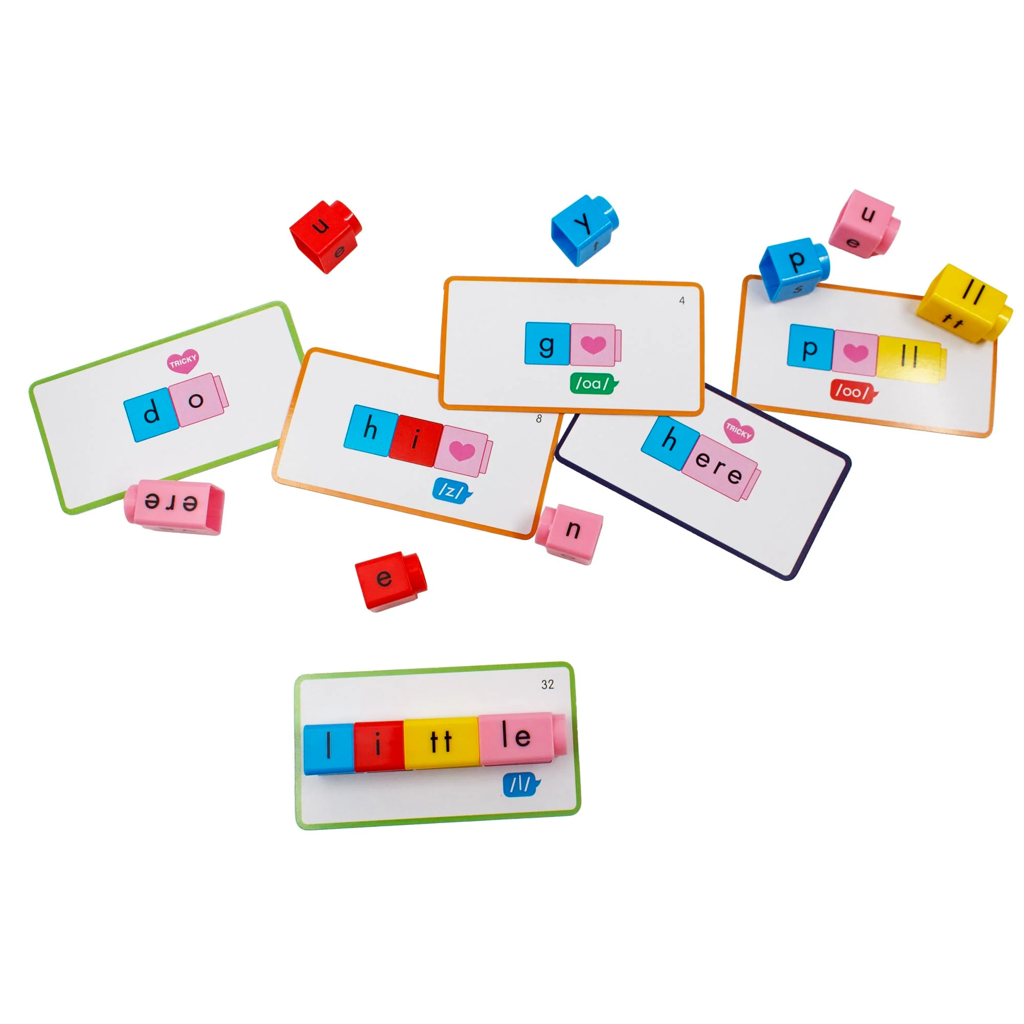 Junior Learning Phonics Blox Heart Word Builders - Pink Color-Coded Letter Blocks for Kids Age 4+ - Image 3