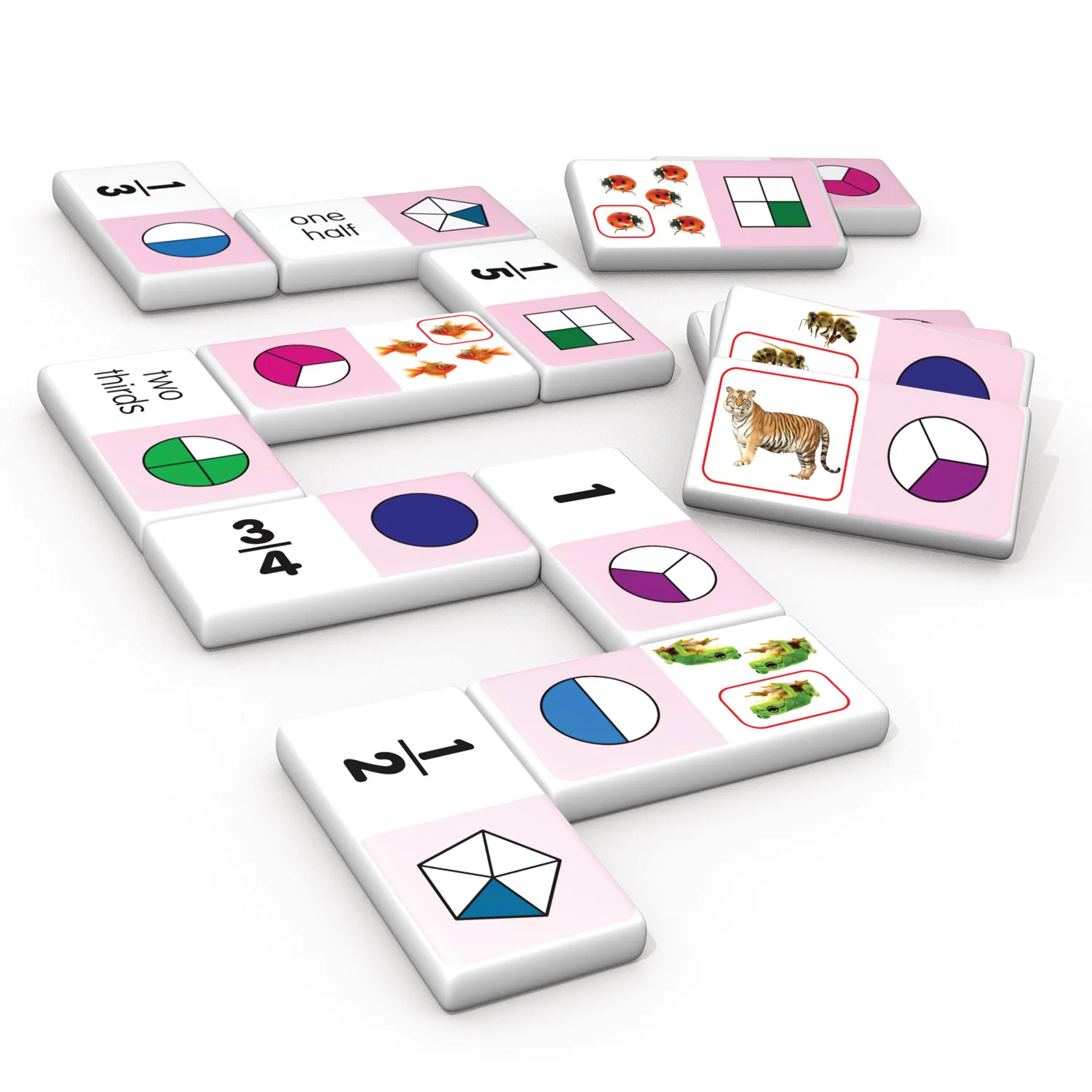Junior Learning Fraction Dominoes - Educational Math Game - 28 Pieces - Image 3