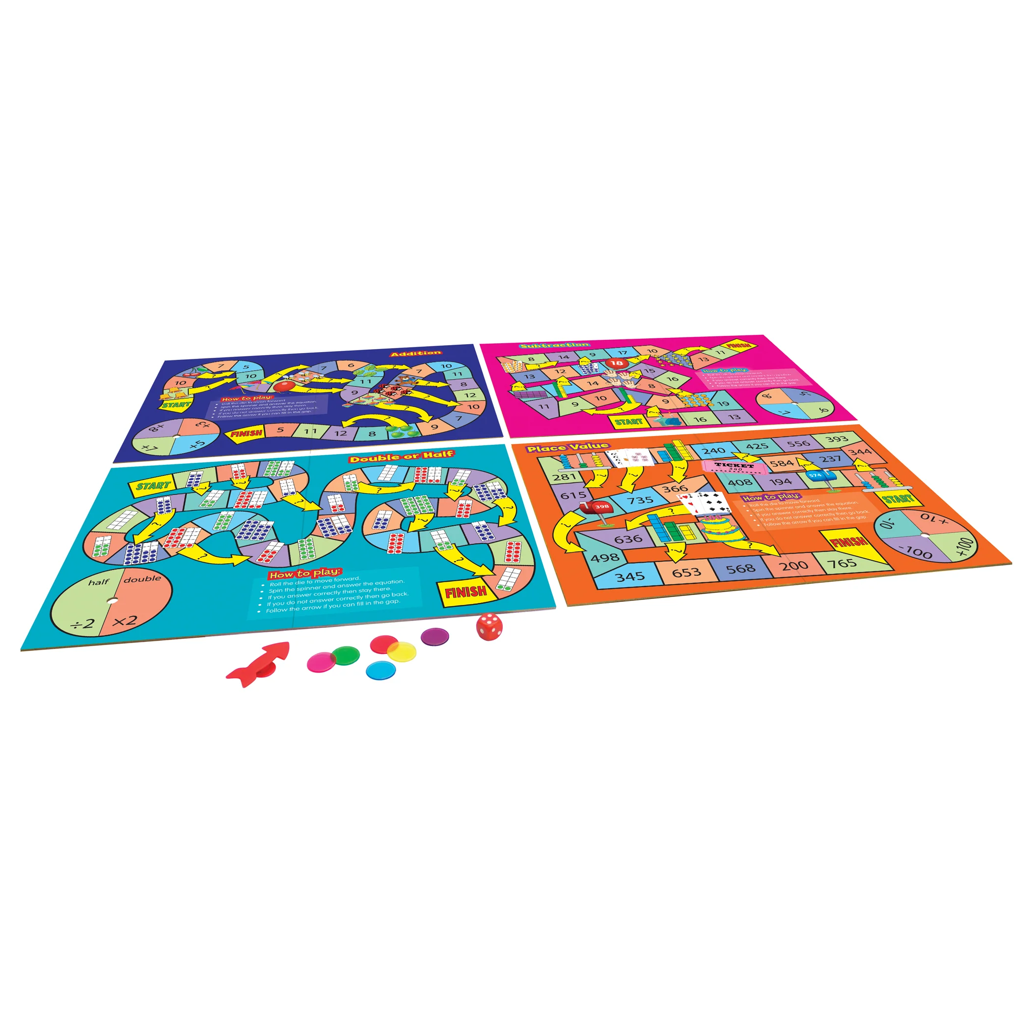 Junior Learning Math Board Games - Addition & Subtraction Adventure Pack of 2 - Image 3
