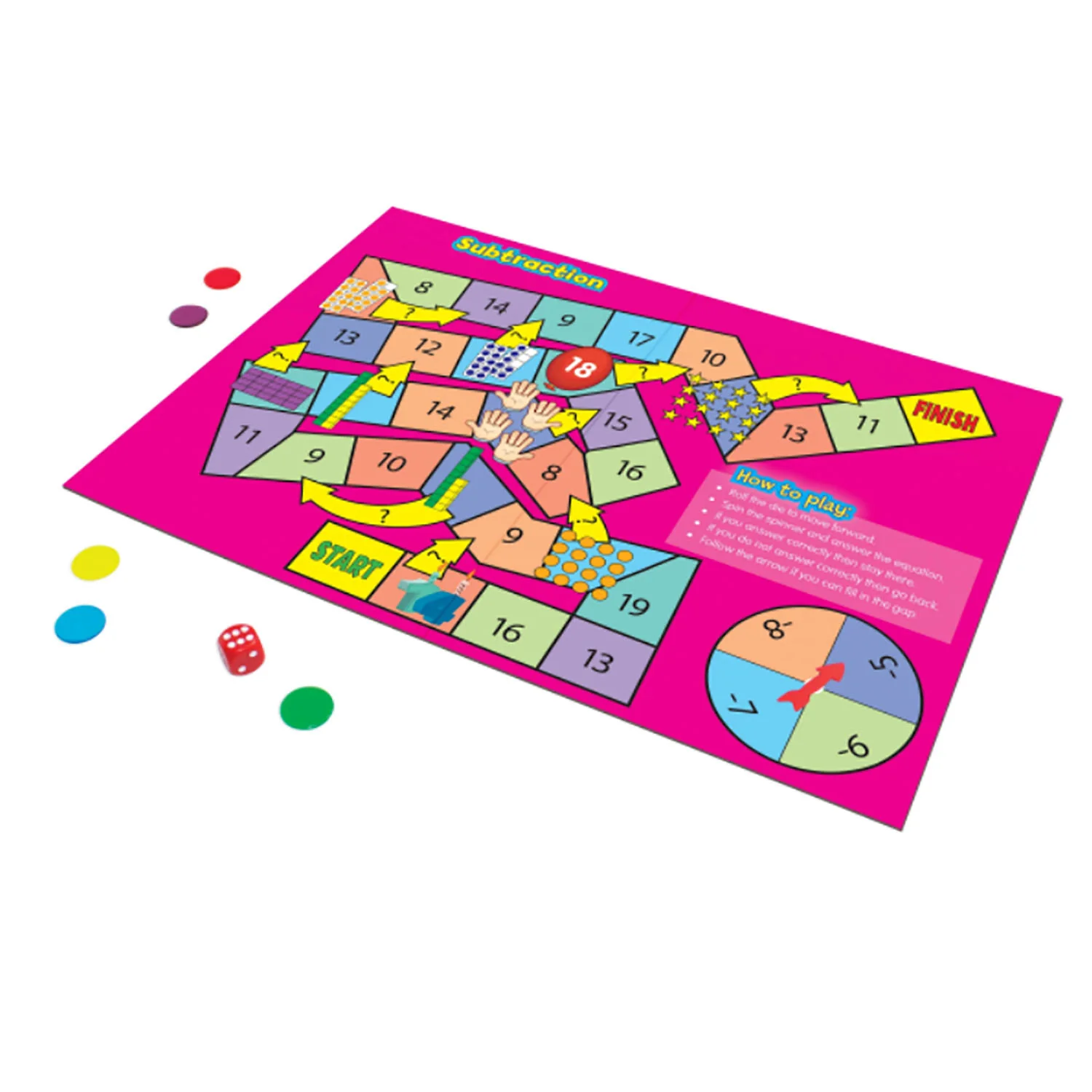 Junior Learning Math Board Games - Addition & Subtraction Adventure Pack of 2 - Image 6