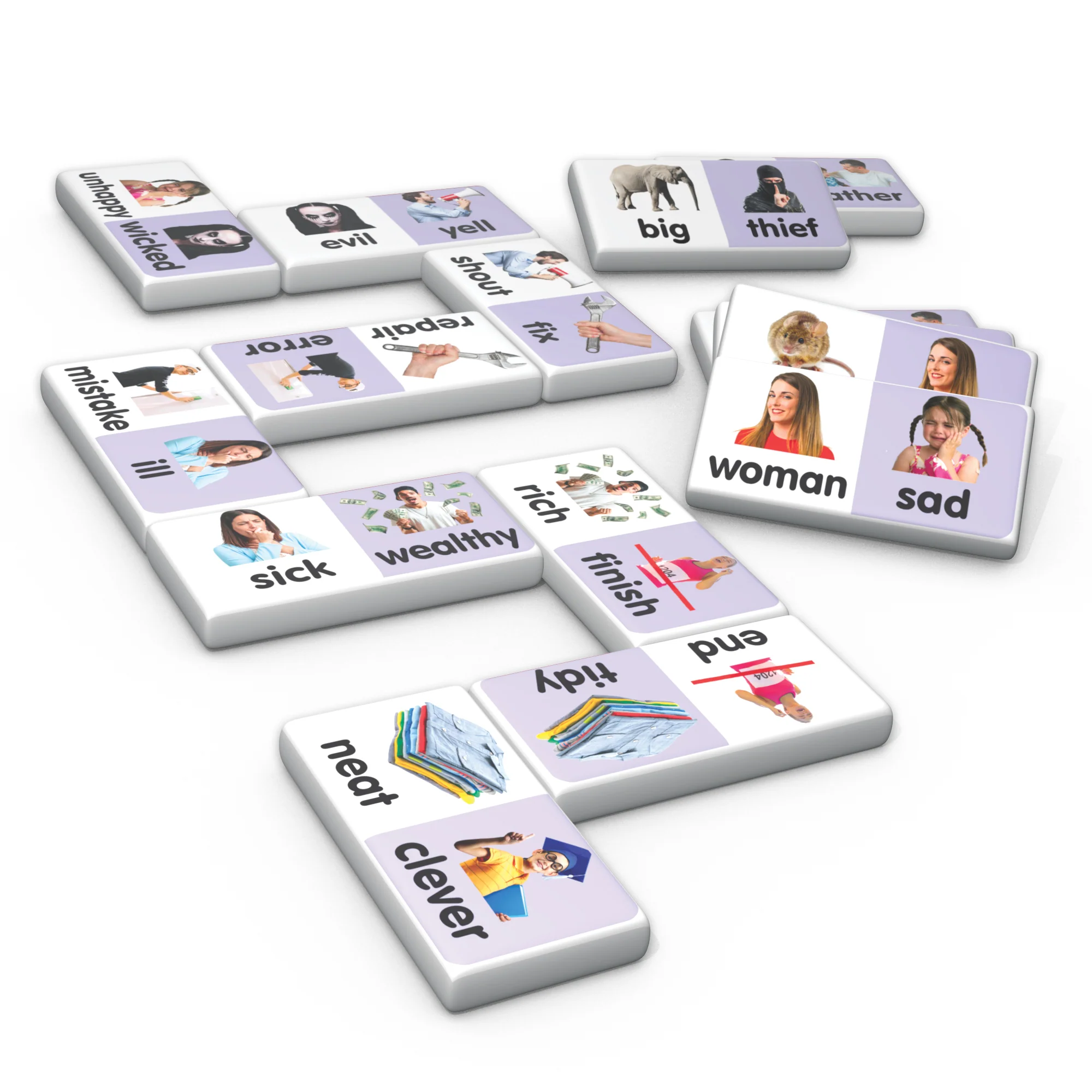 Junior Learning Synonyms Match & Learn Dominoes - Educational Toy Set - Pack of 2 - Image 4