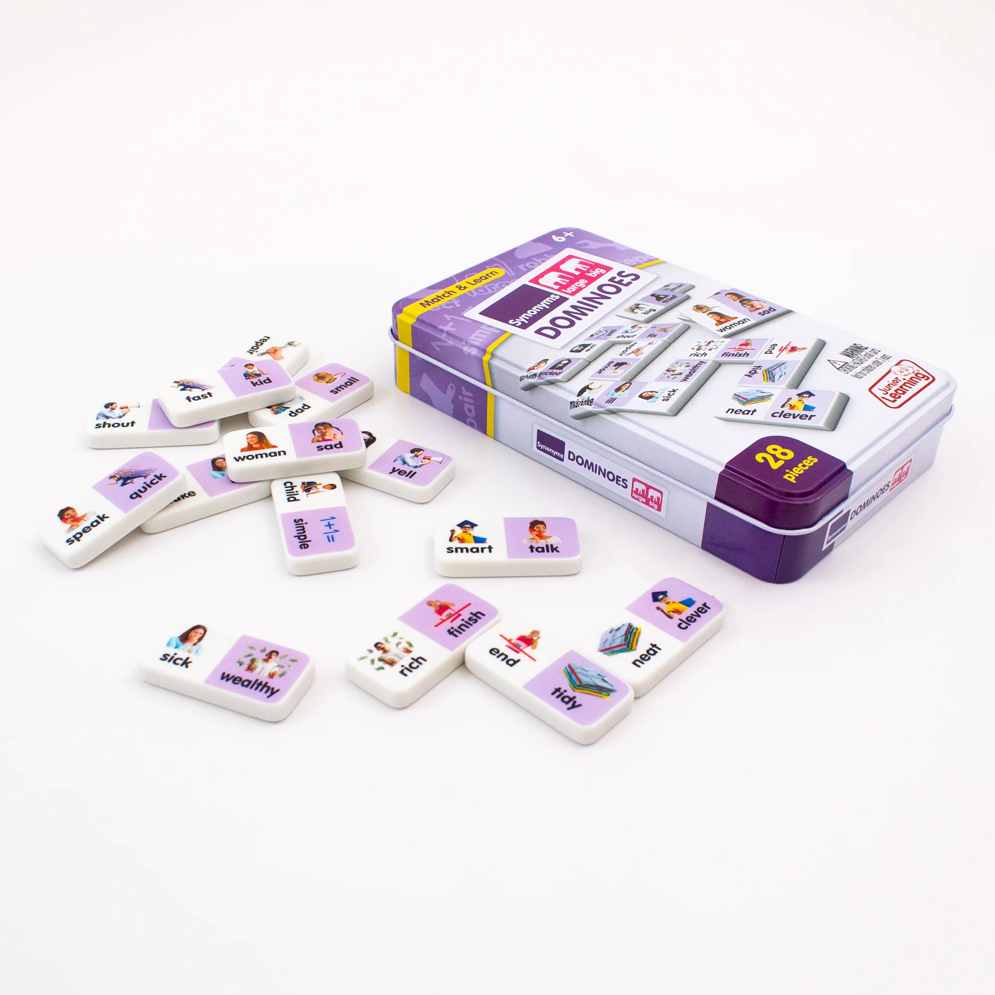 Junior Learning Synonyms Match & Learn Dominoes - Educational Toy Set - Pack of 2 - Image 5